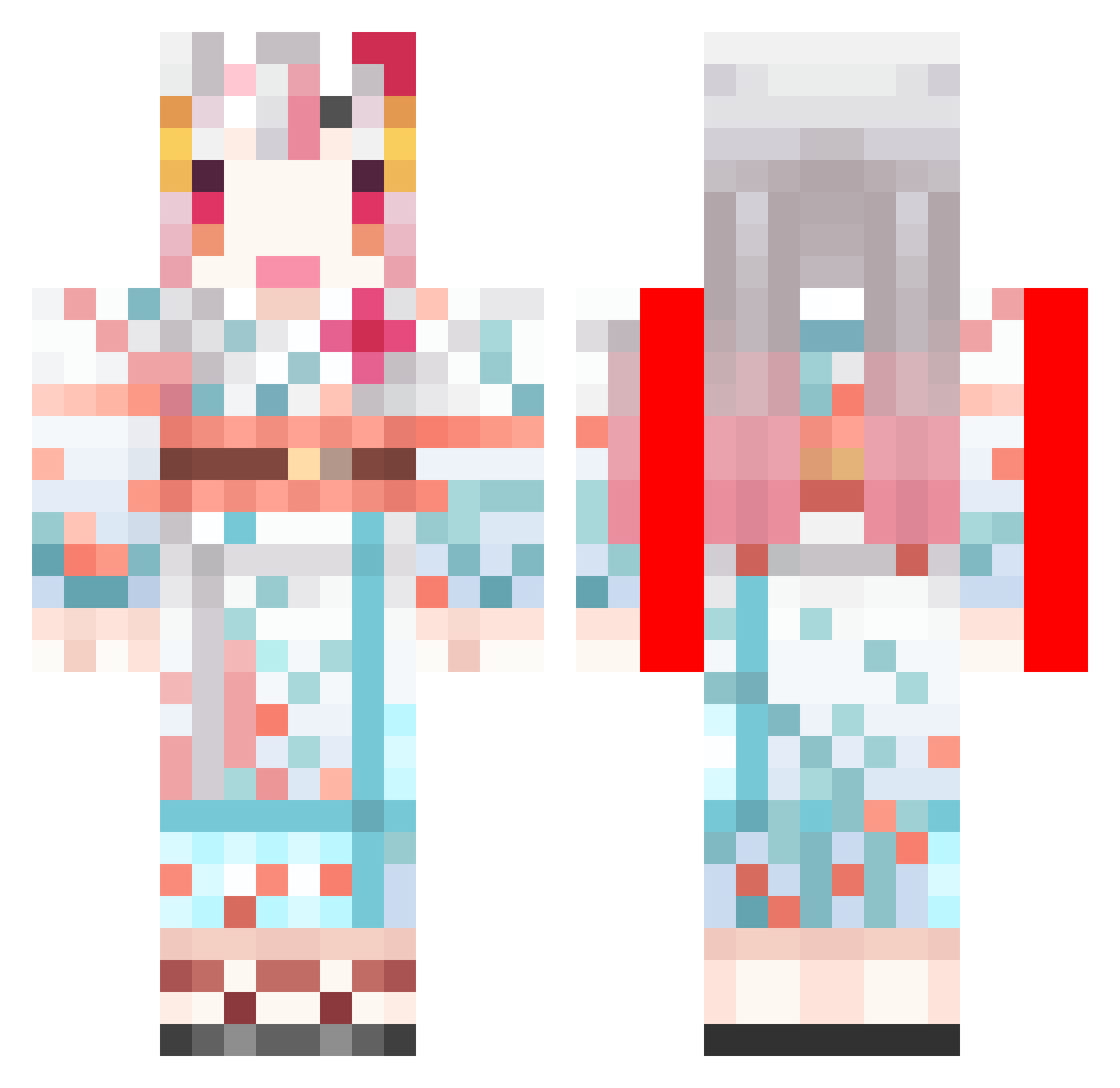 gokussjfase1dios Minecraft skin, front and back view