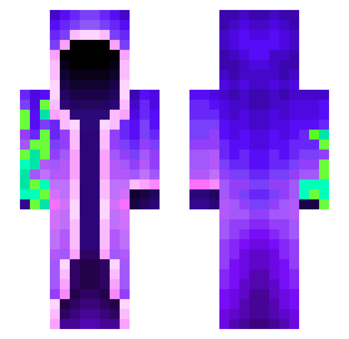 DRX_SPONGE Minecraft skin, front and back view
