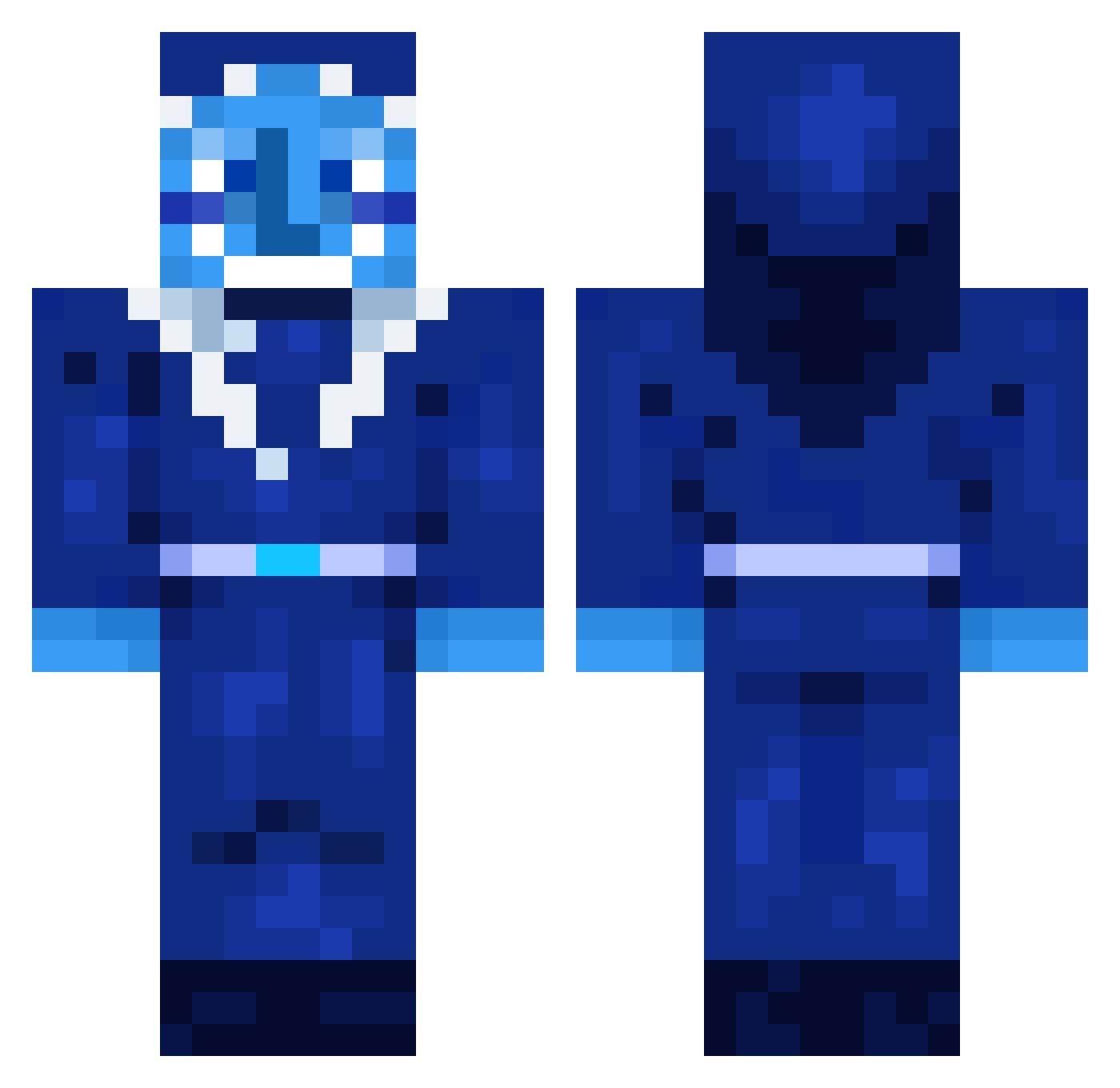 Glass_OfWater Minecraft skin, front and back view