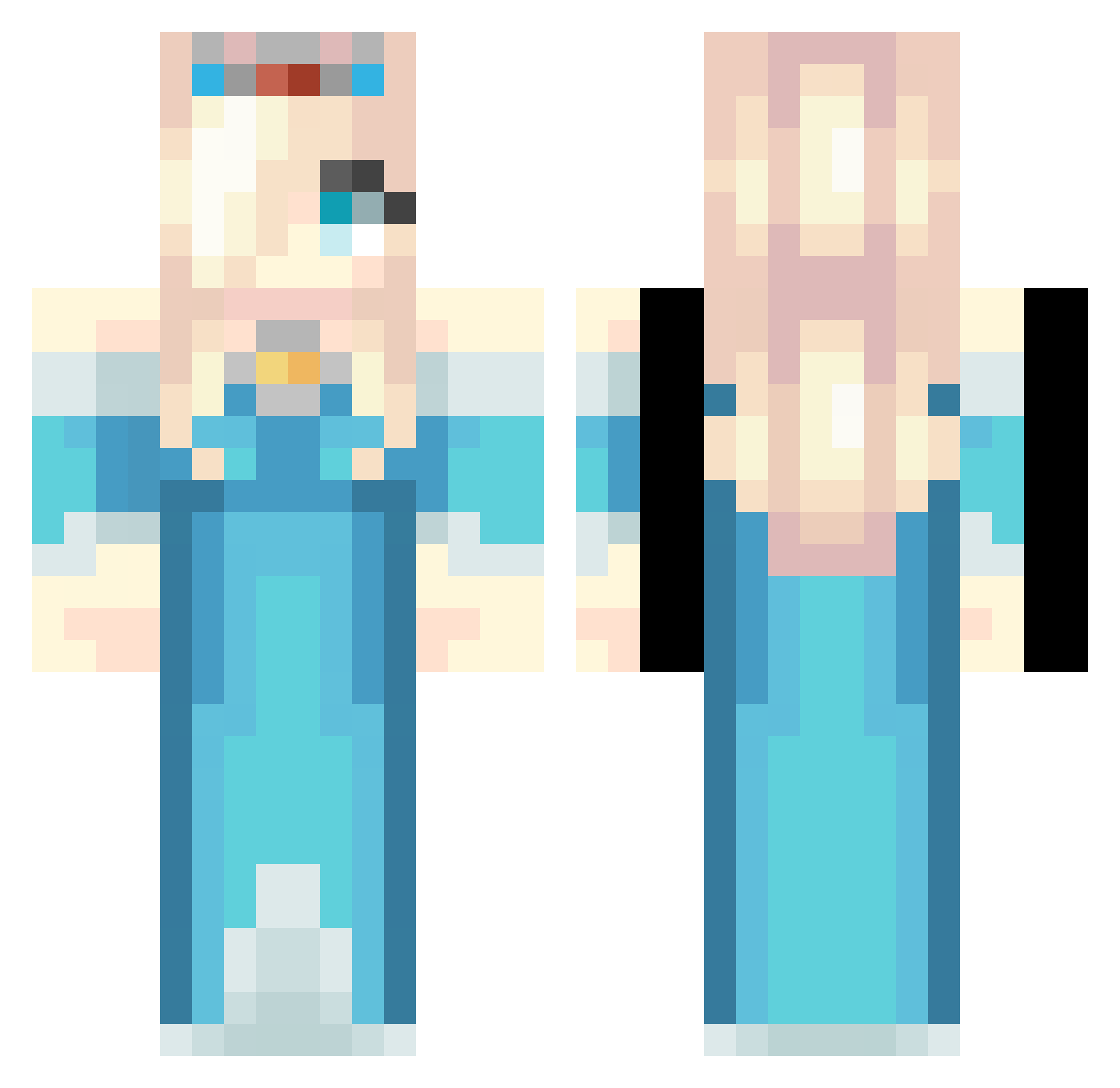 shanesteinman Minecraft skin, front and back view