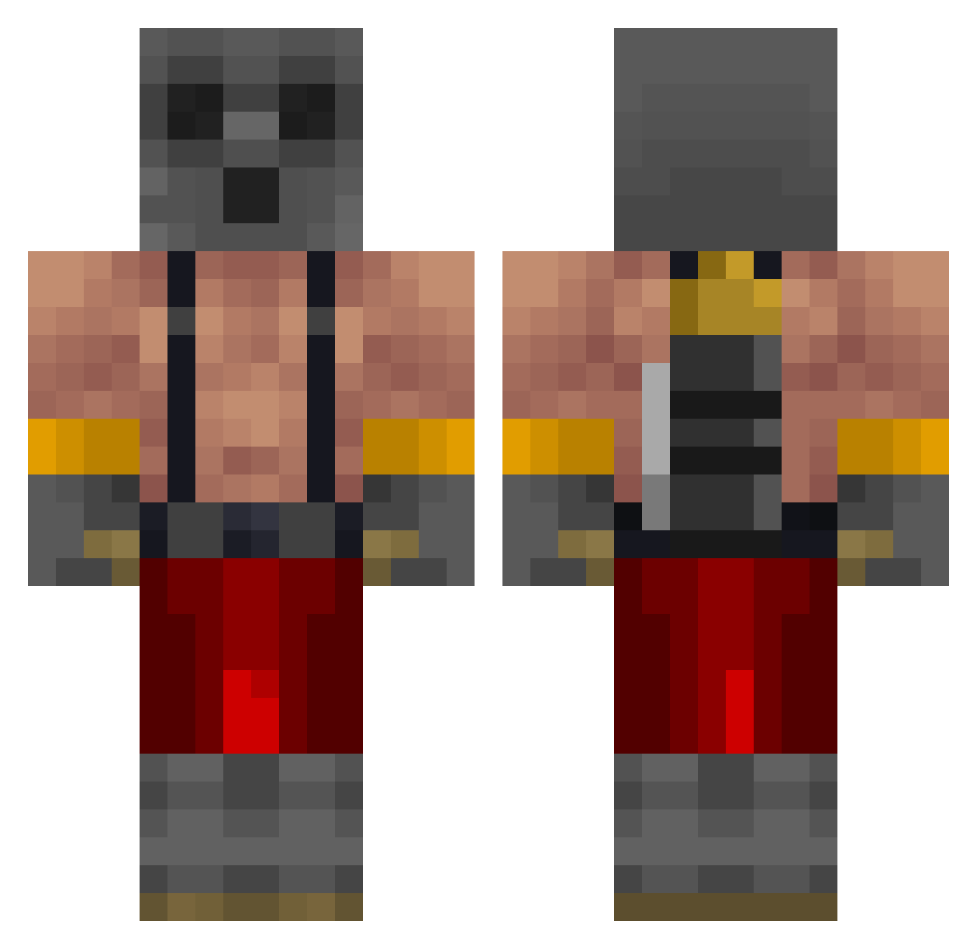 Buldozer1238 Minecraft skin, front and back view