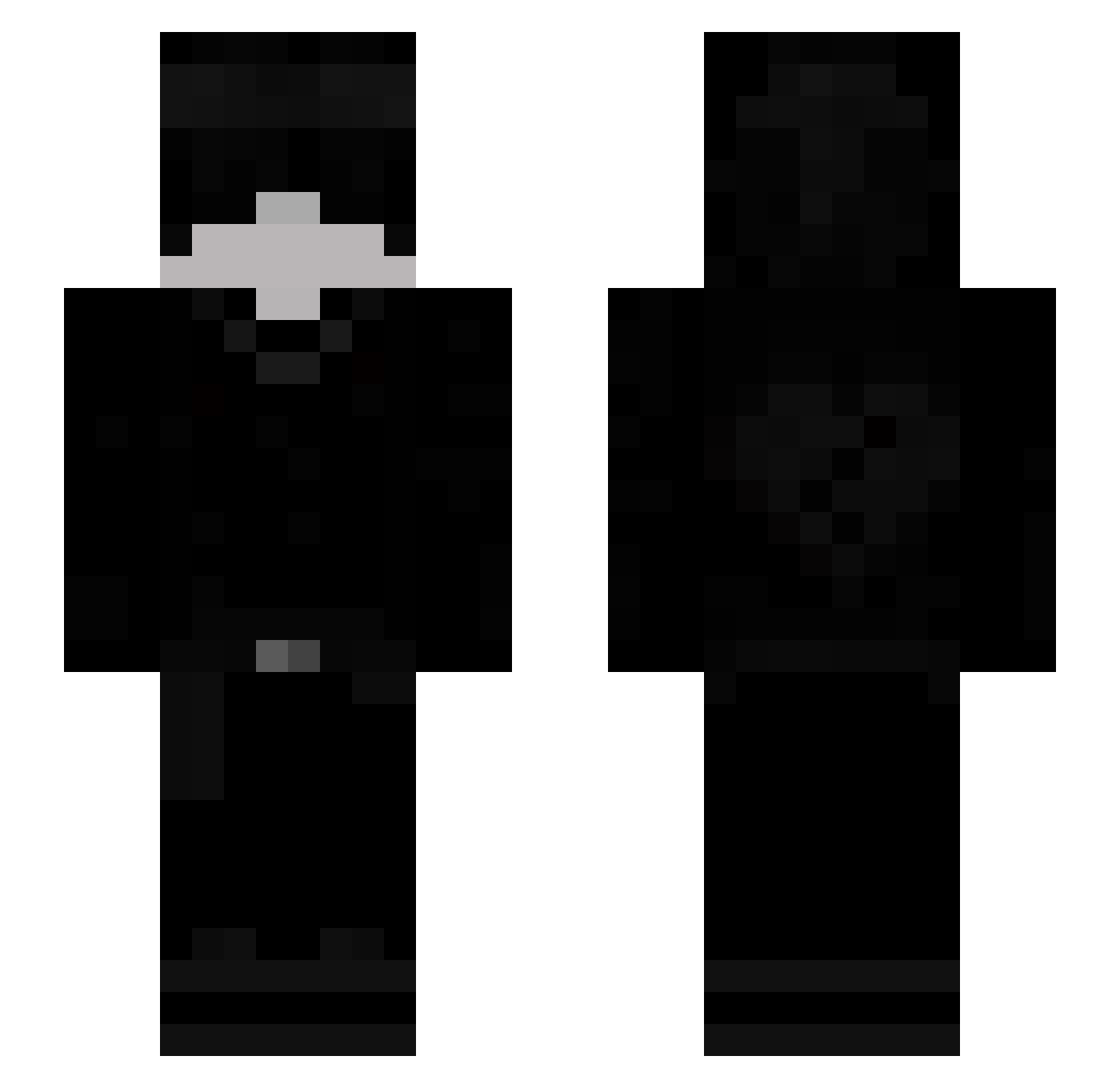qruv Minecraft skin, front and back view