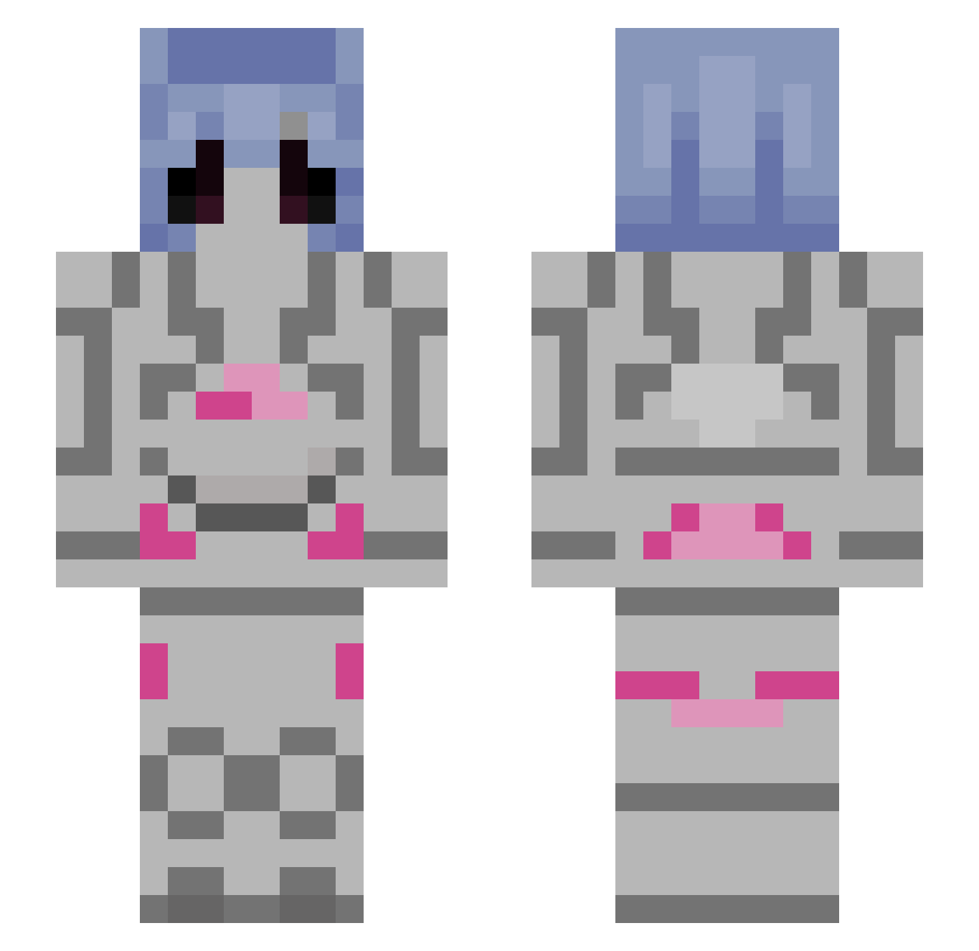 Citrine_cyrus Minecraft skin, front and back view
