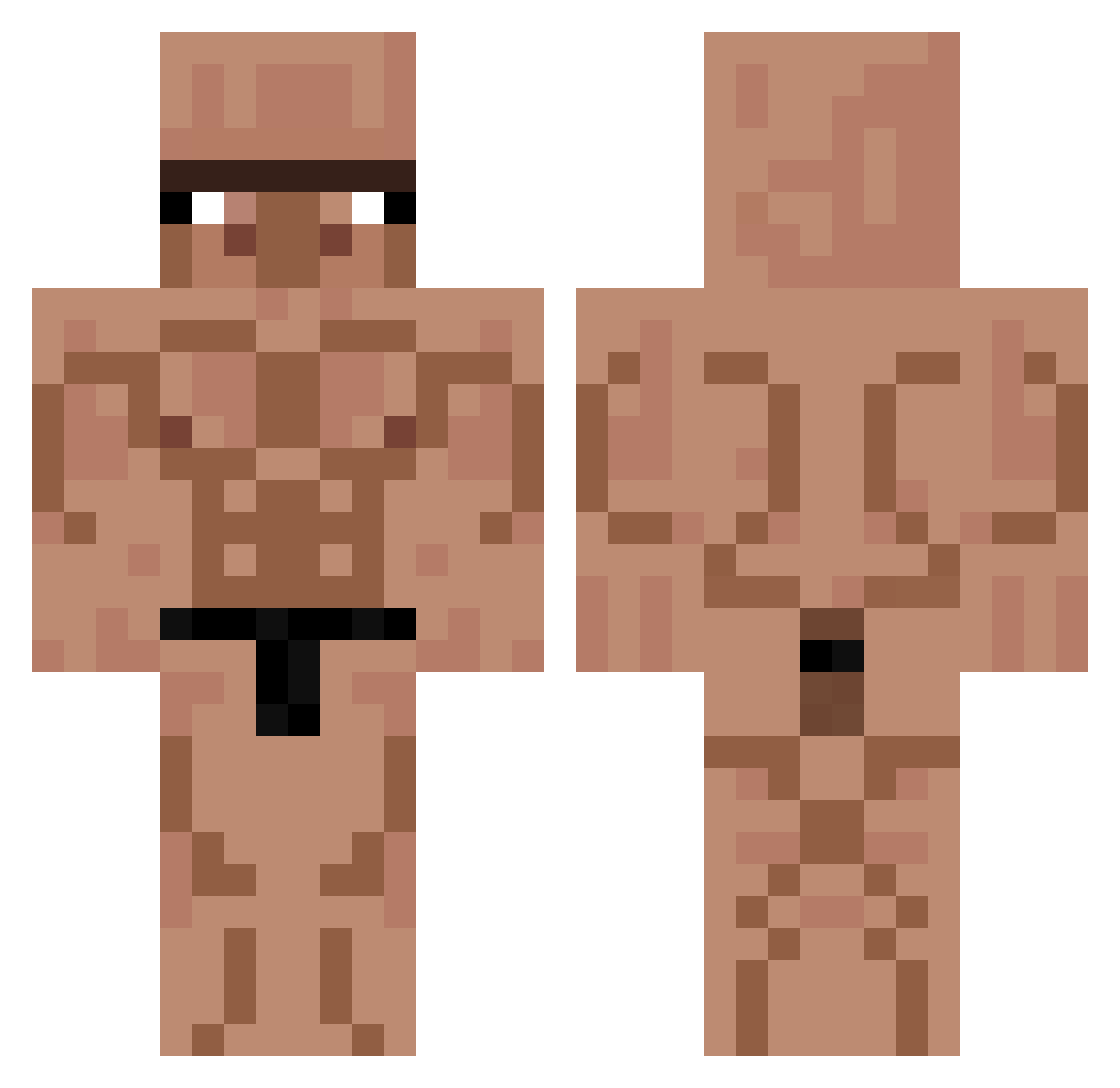 gvidonasred Minecraft skin, front and back view