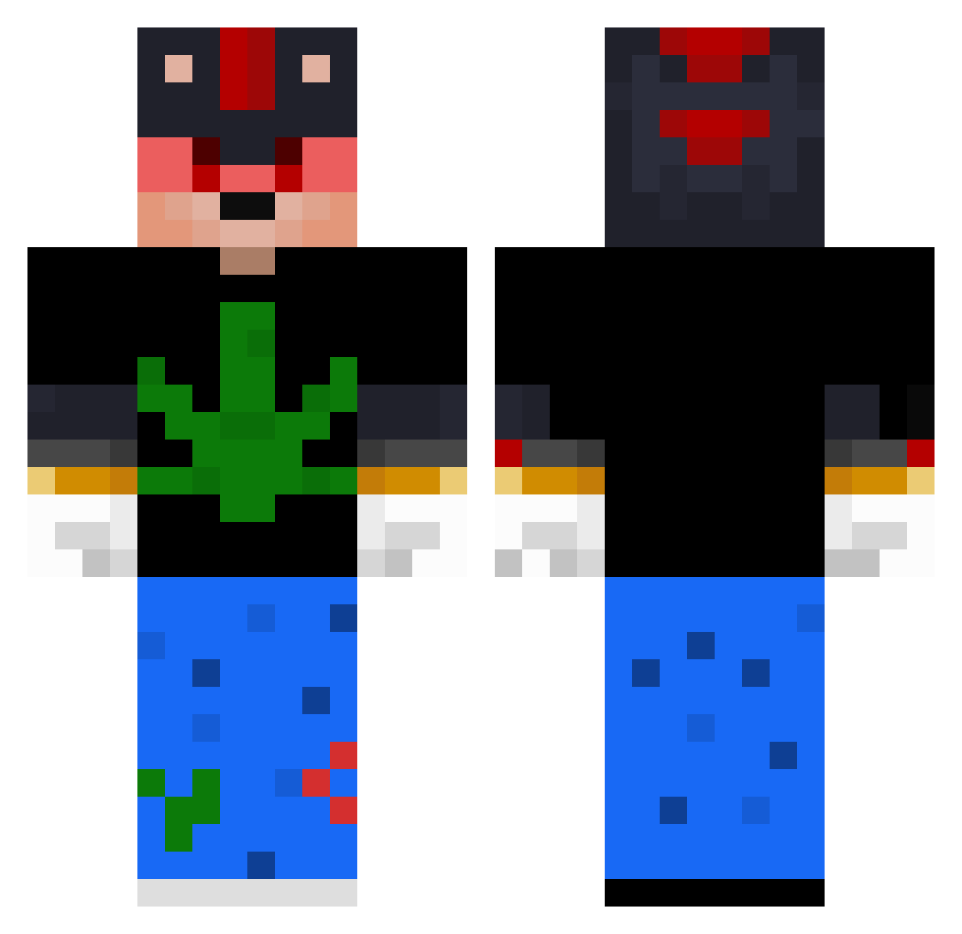 santyras Minecraft skin, front and back view