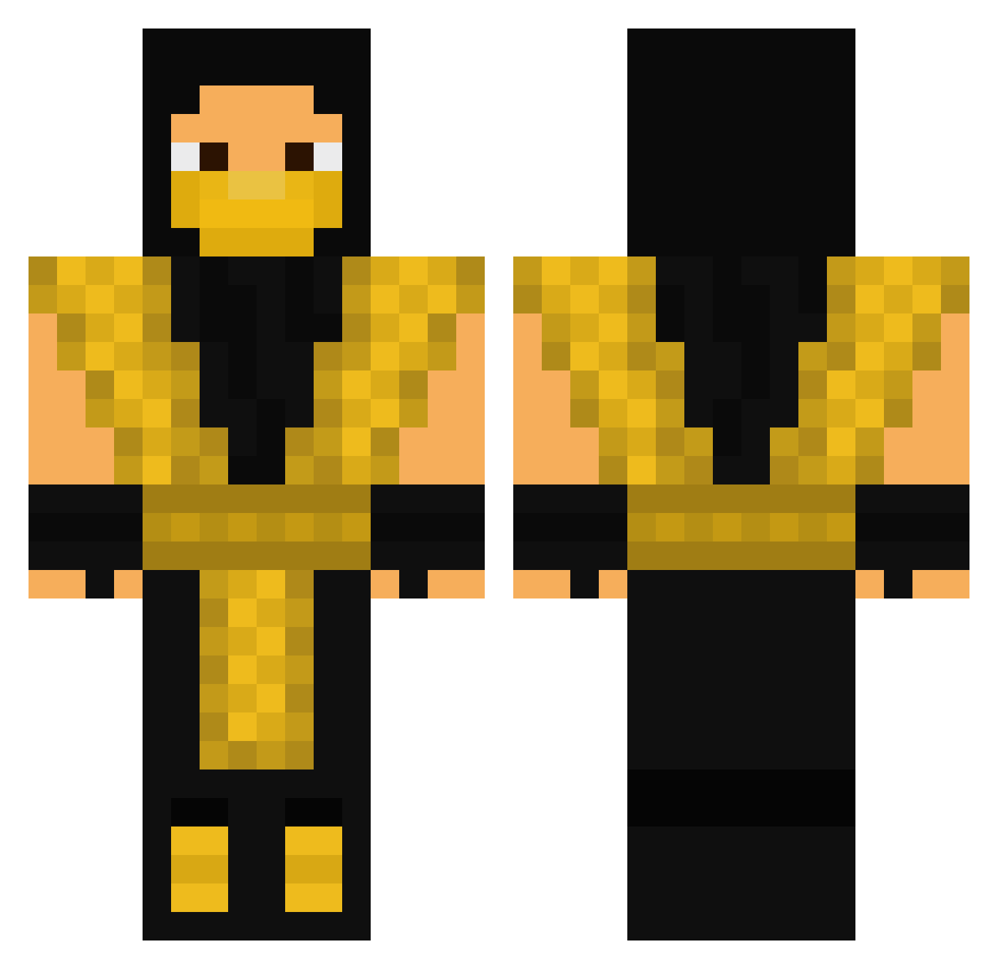 zCarnage Minecraft skin, front and back view