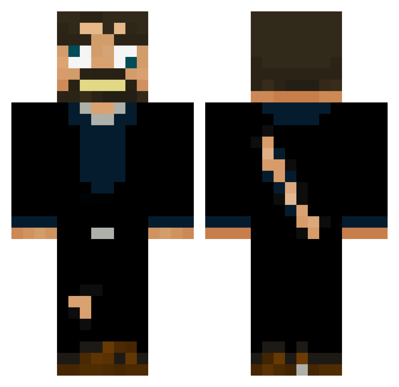 just_THE_gamer Minecraft skin, front and back view