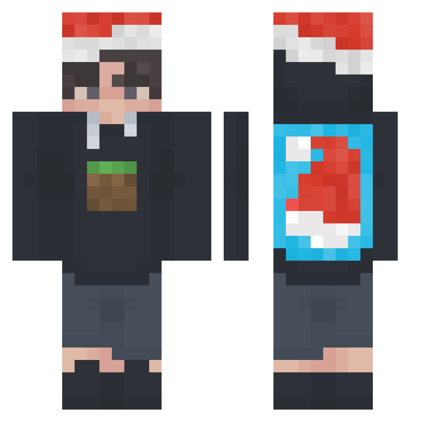 jelly23456 Minecraft skin, front and back view
