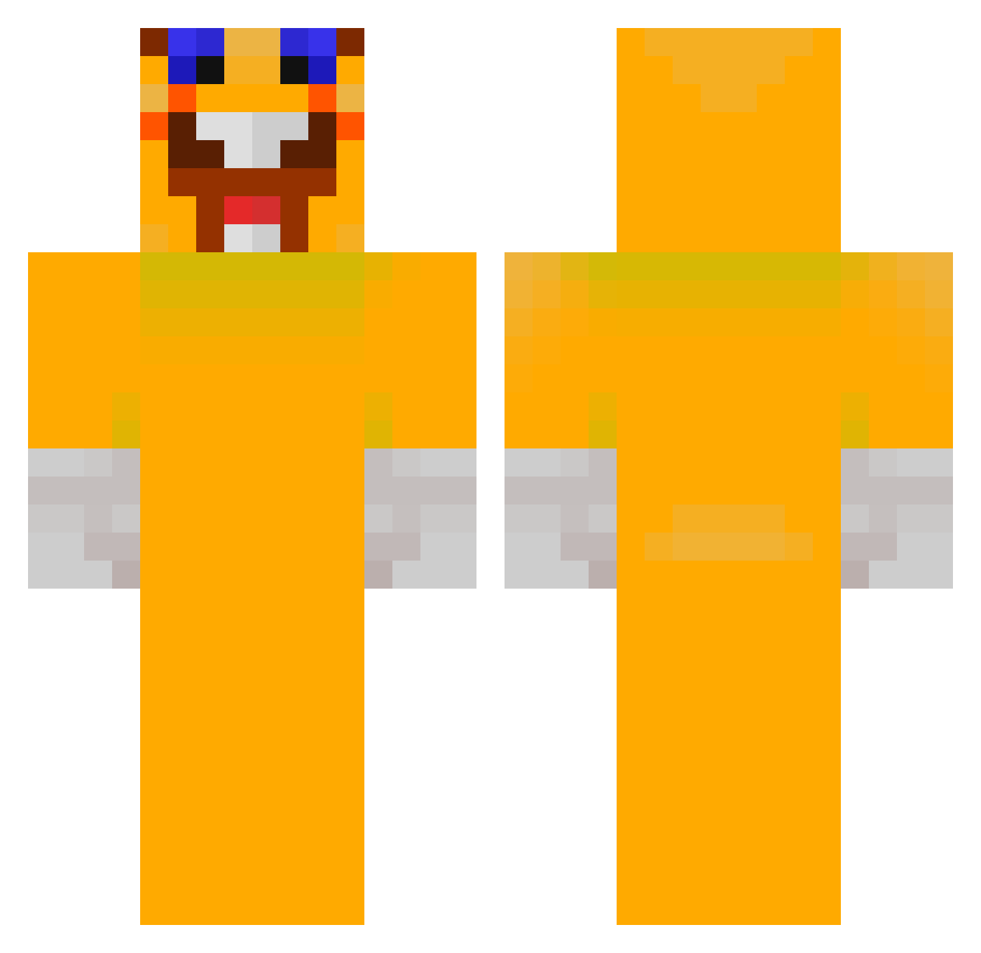 LegitLumalee Minecraft skin, front and back view