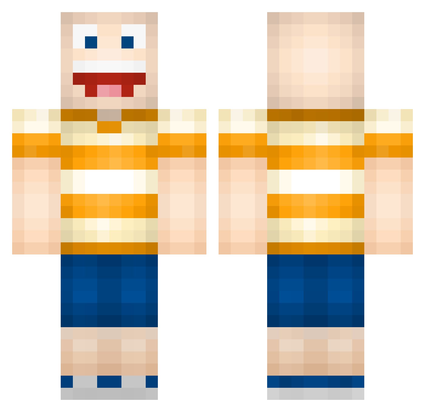 Eigenvector Minecraft skin, front and back view