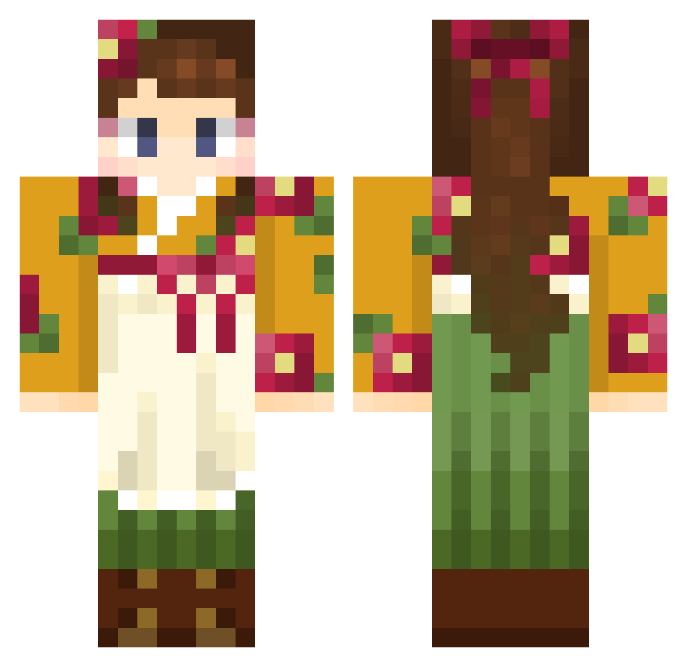 yuduki0104 Minecraft skin, front and back view