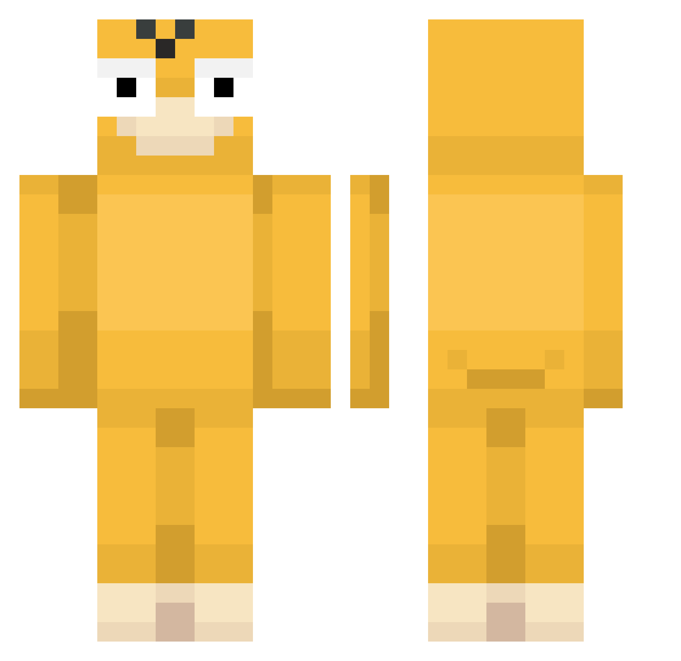 AlekSUSndr Minecraft skin, front and back view