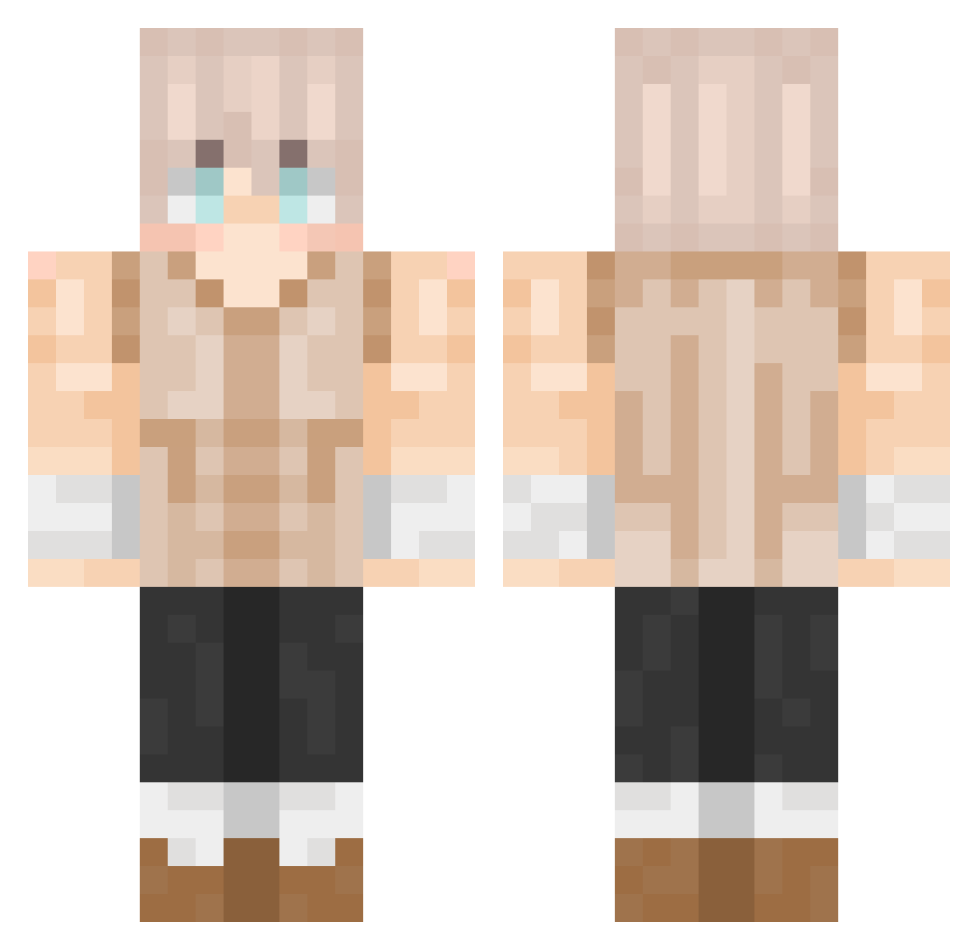 RoyDooks Minecraft skin, front and back view