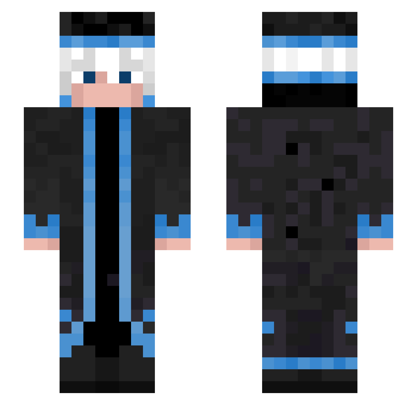 Hail74 Minecraft skin, front and back view
