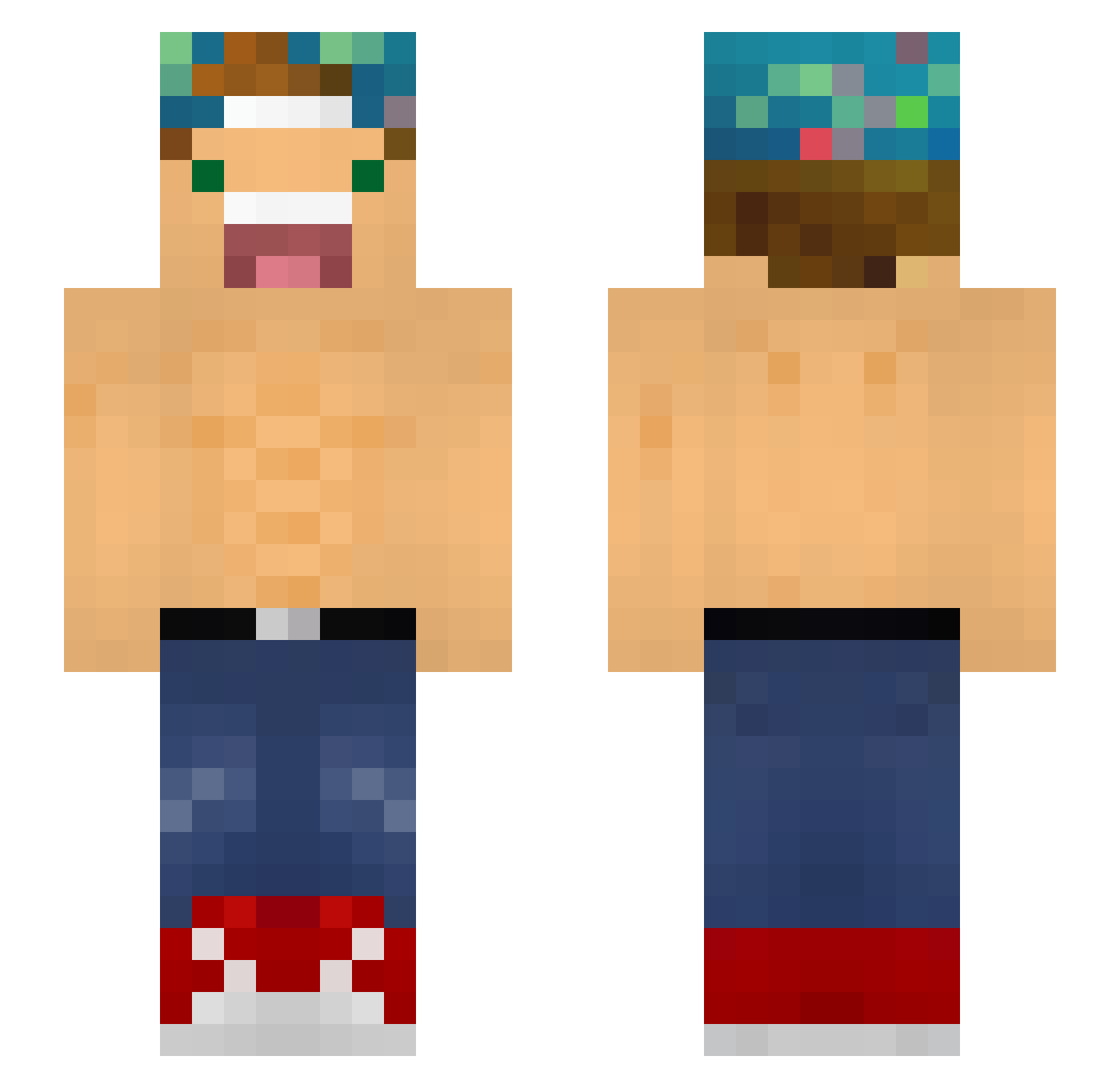 xrylie Minecraft skin, front and back view