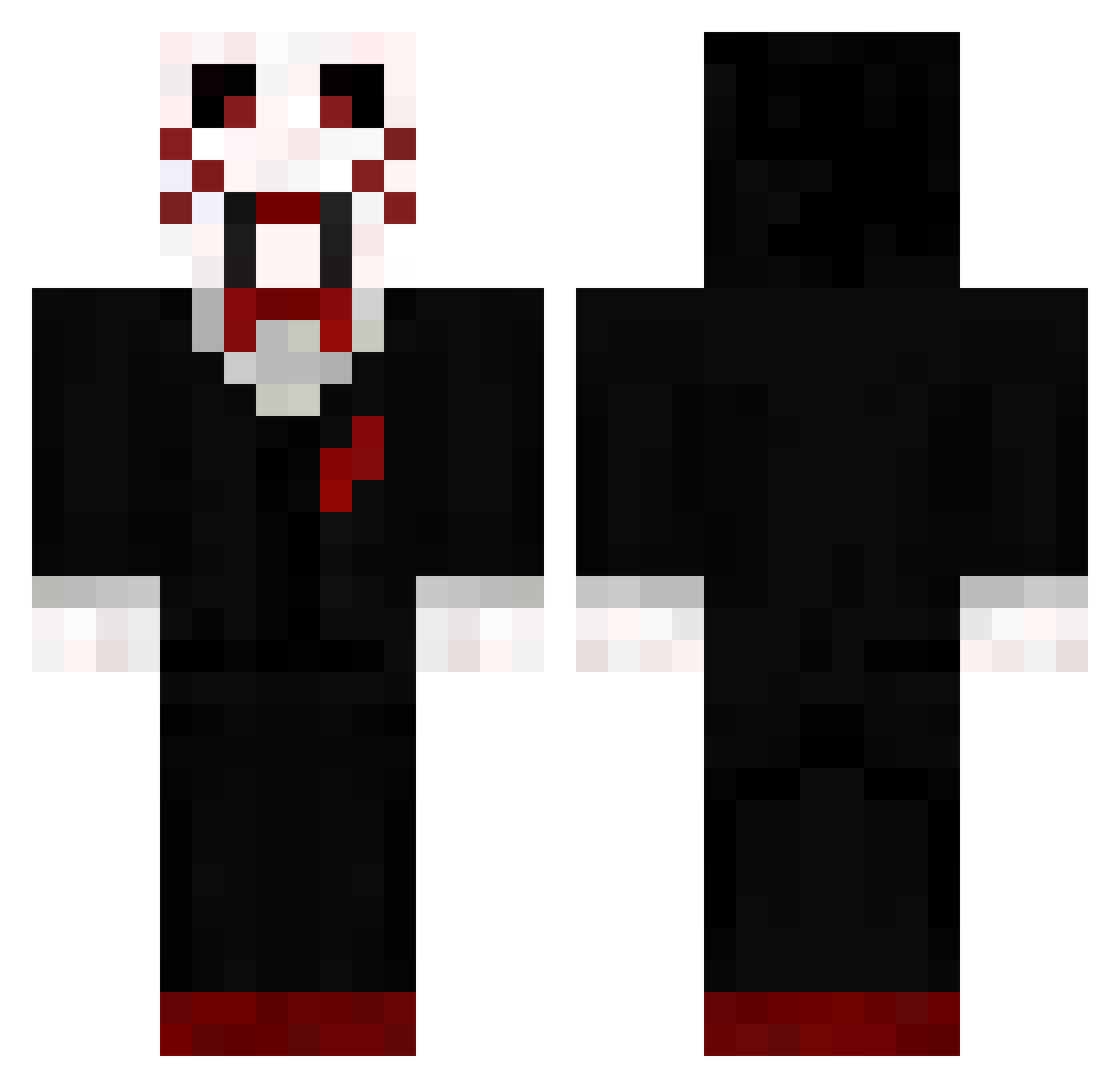 n3mo0o Minecraft skin, front and back view