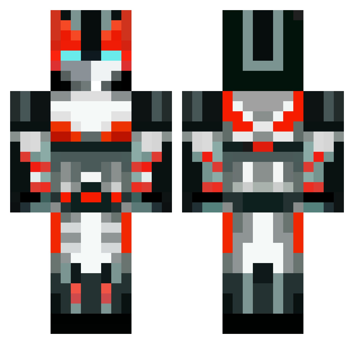 BlueFlame212359 Minecraft skin, front and back view