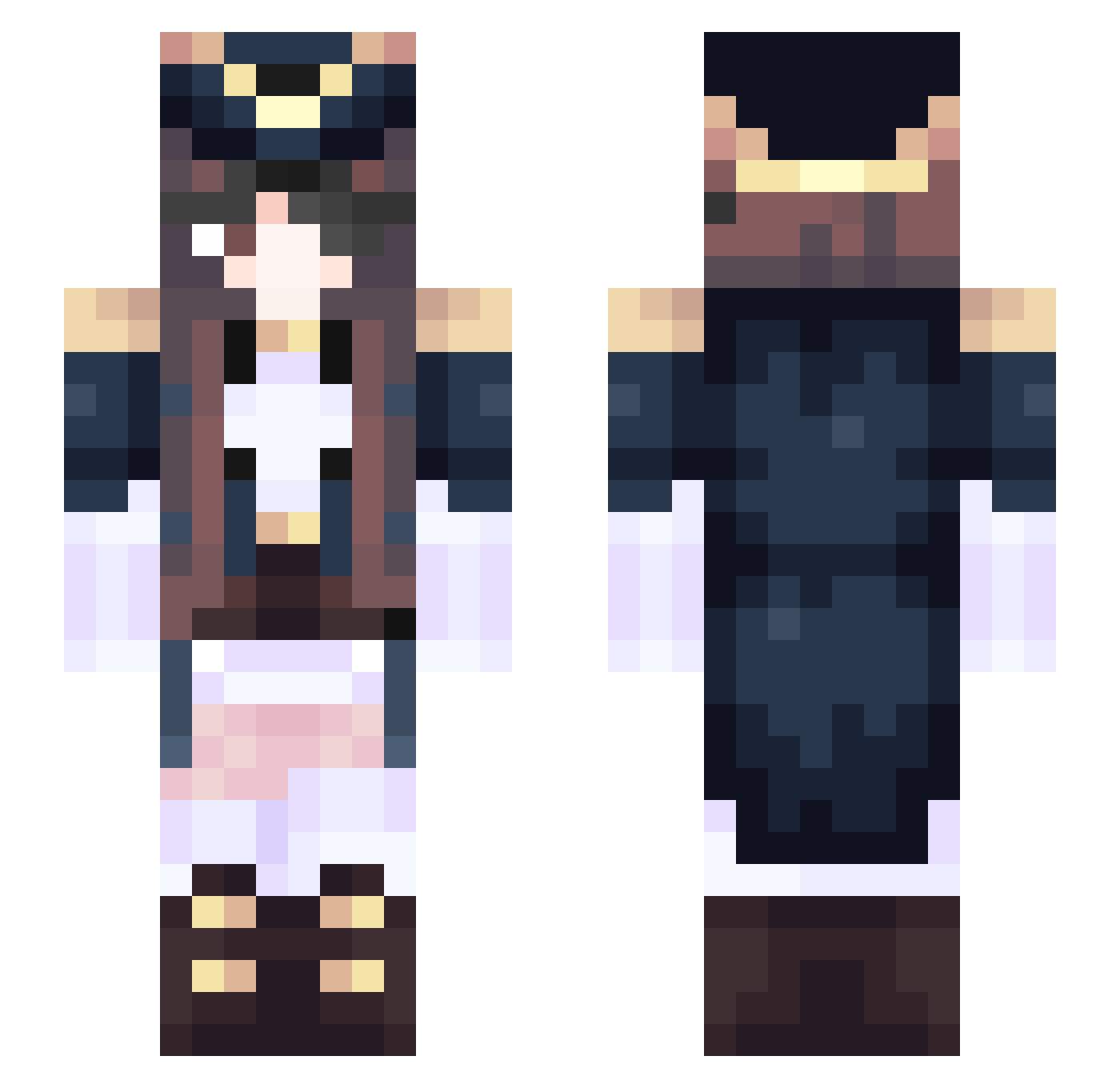 Alicia777rus Minecraft skin, front and back view