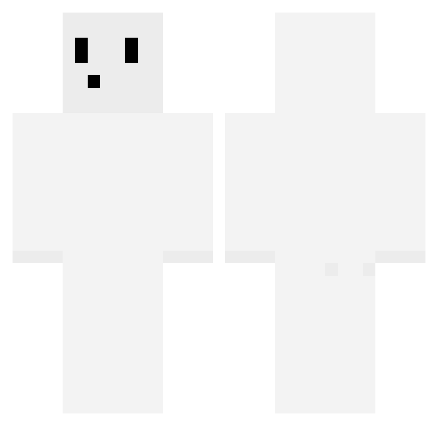 DirtyBodylotion Minecraft skin, front and back view