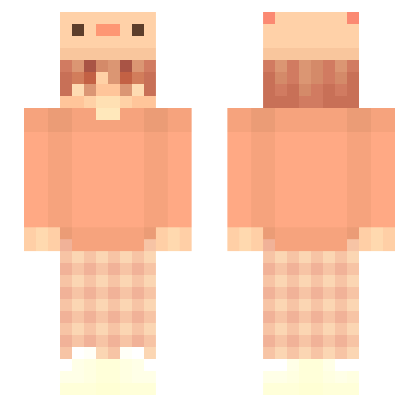 PumpkinMegumin Minecraft skin, front and back view