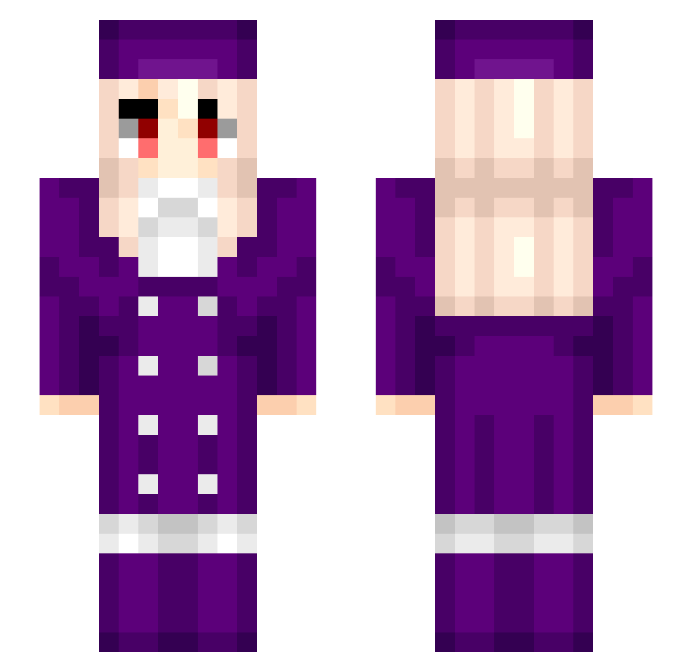 popokami1207 Minecraft skin, front and back view