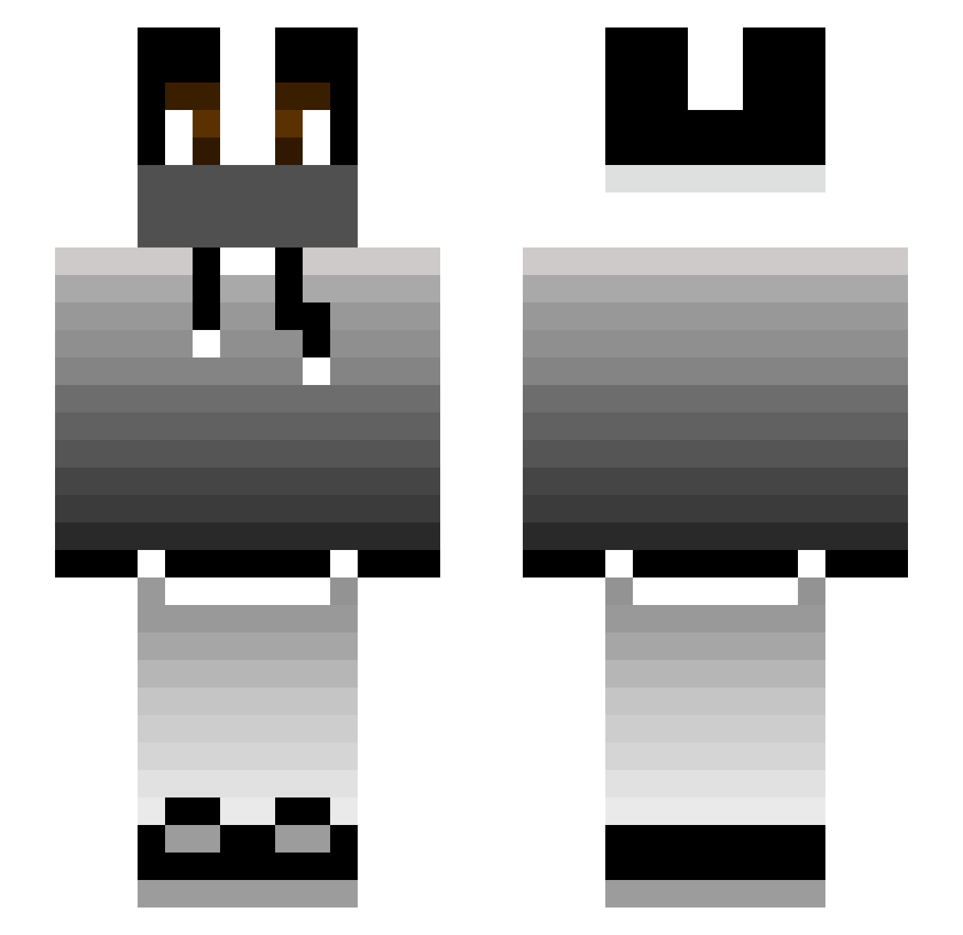 NIM80 Minecraft skin, front and back view
