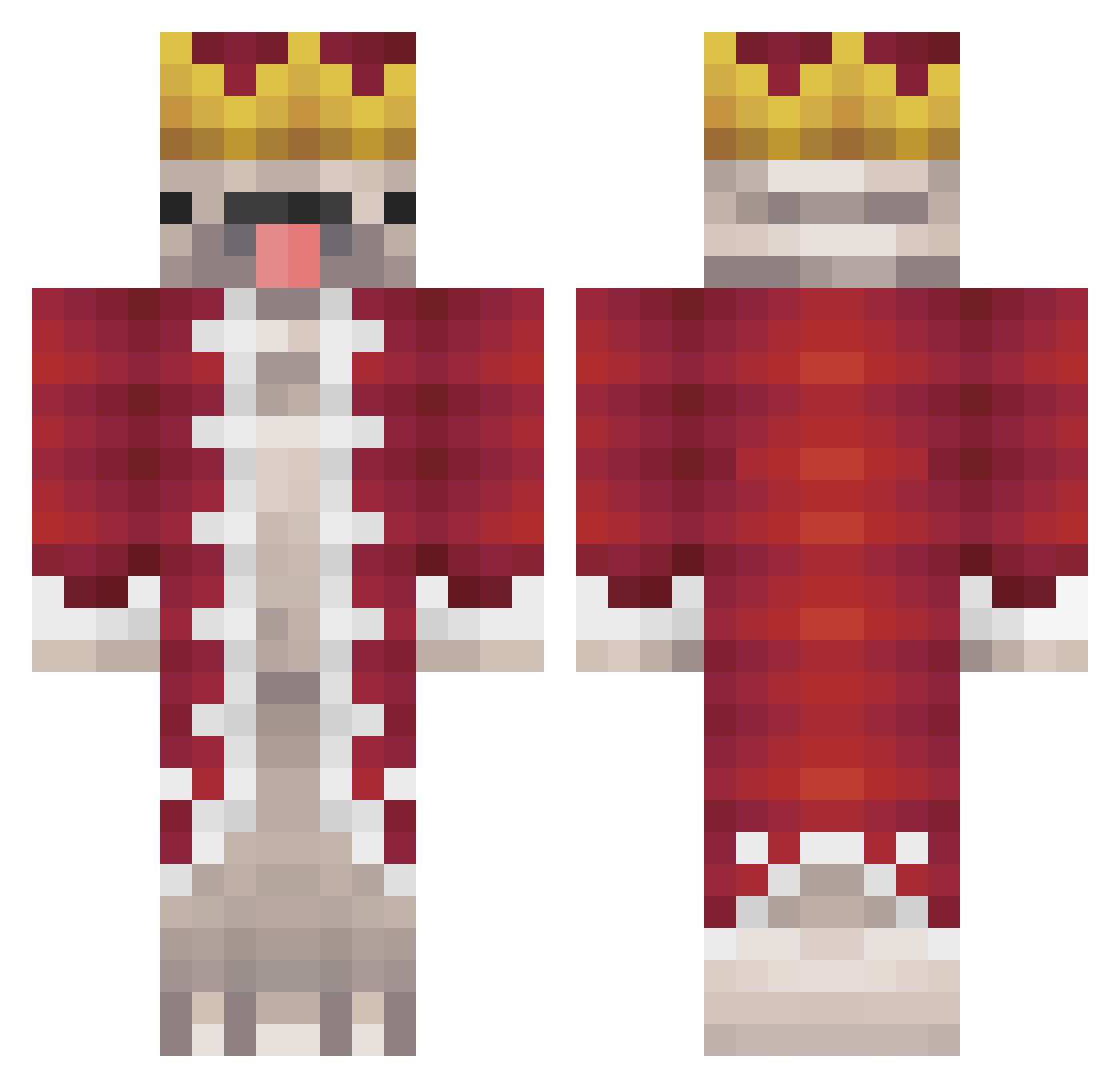 jamgo Minecraft skin, front and back view