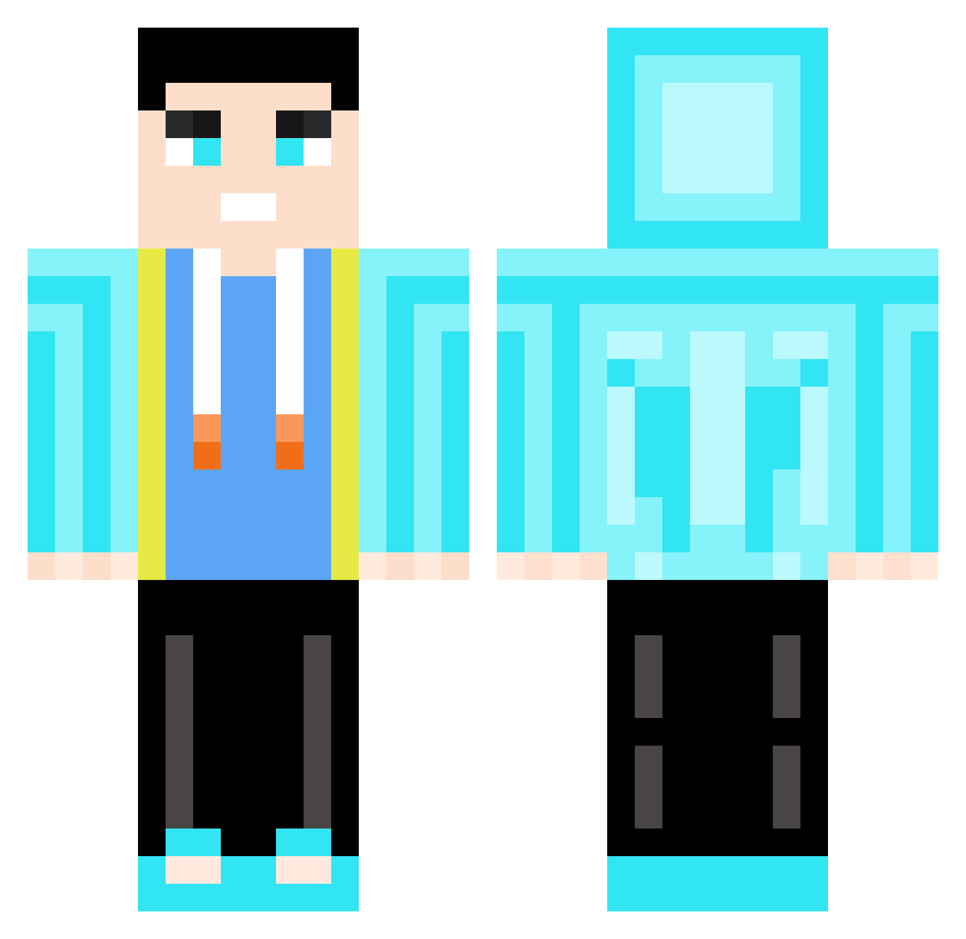 Thanos_120 Minecraft skin, front and back view