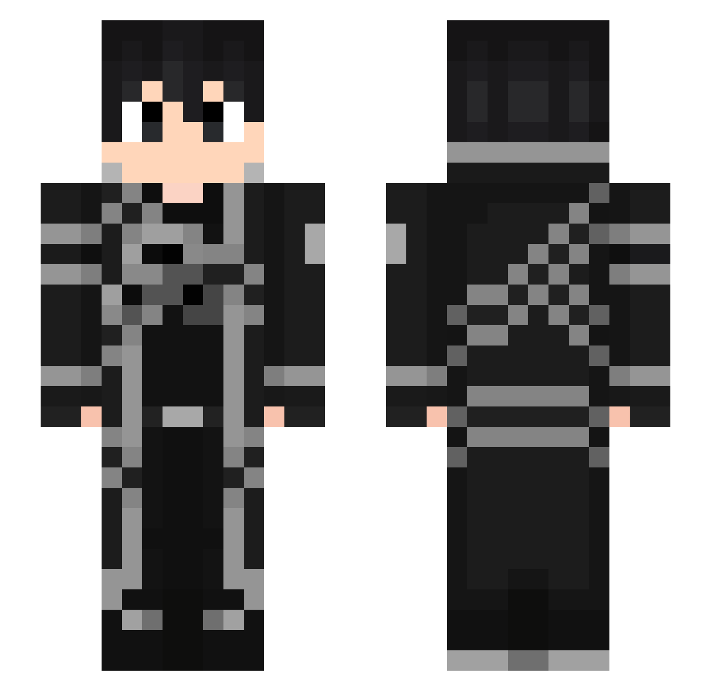 BudderCommander Minecraft skin, front and back view