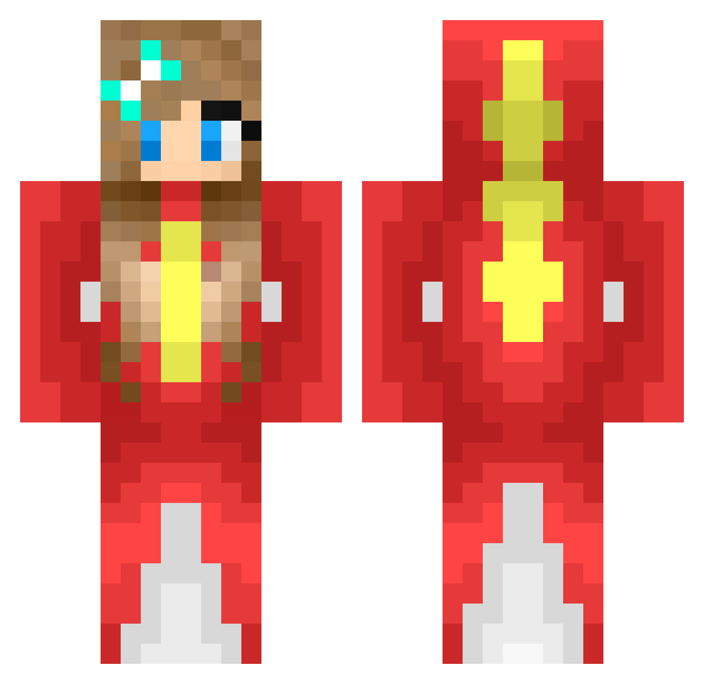 JamaicaFranklin Minecraft skin, front and back view