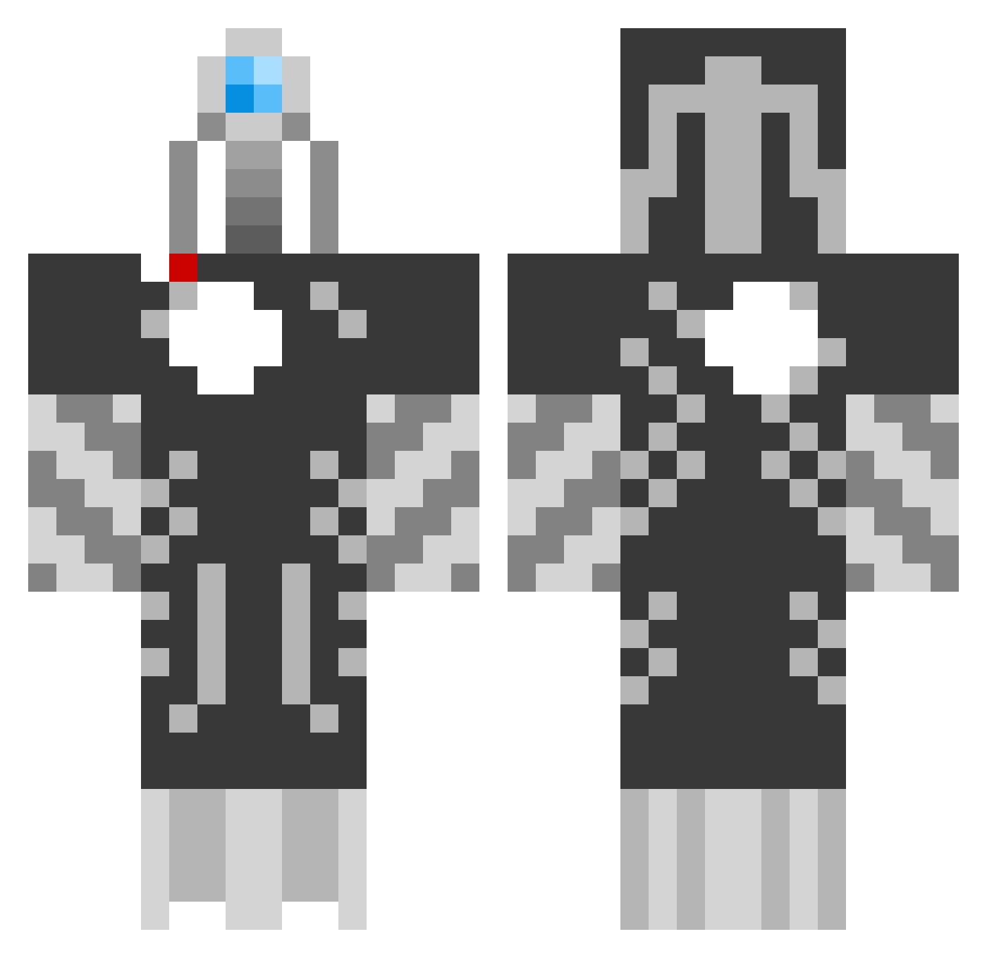LegionLover Minecraft skin, front and back view