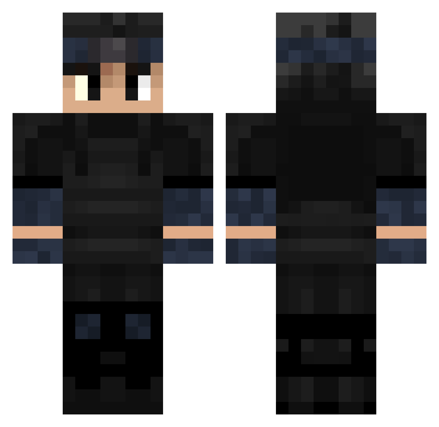 3ARBI_ Minecraft skin, front and back view