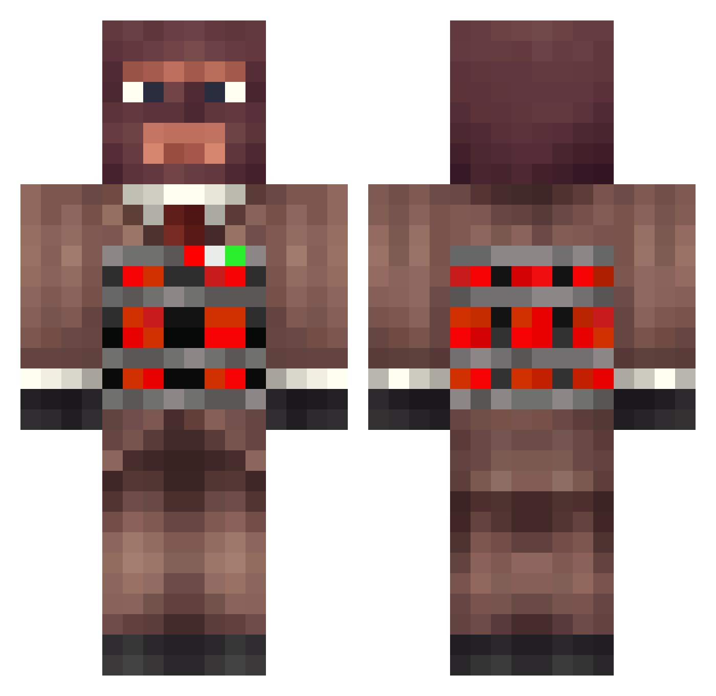 thim981 Minecraft skin, front and back view
