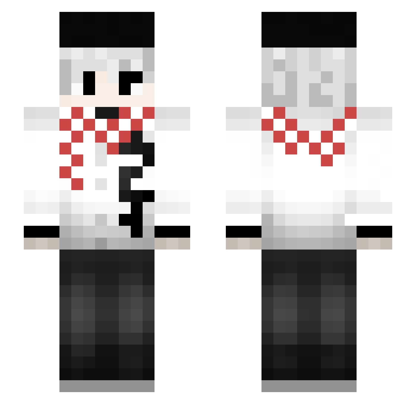 UDIN482 Minecraft skin, front and back view