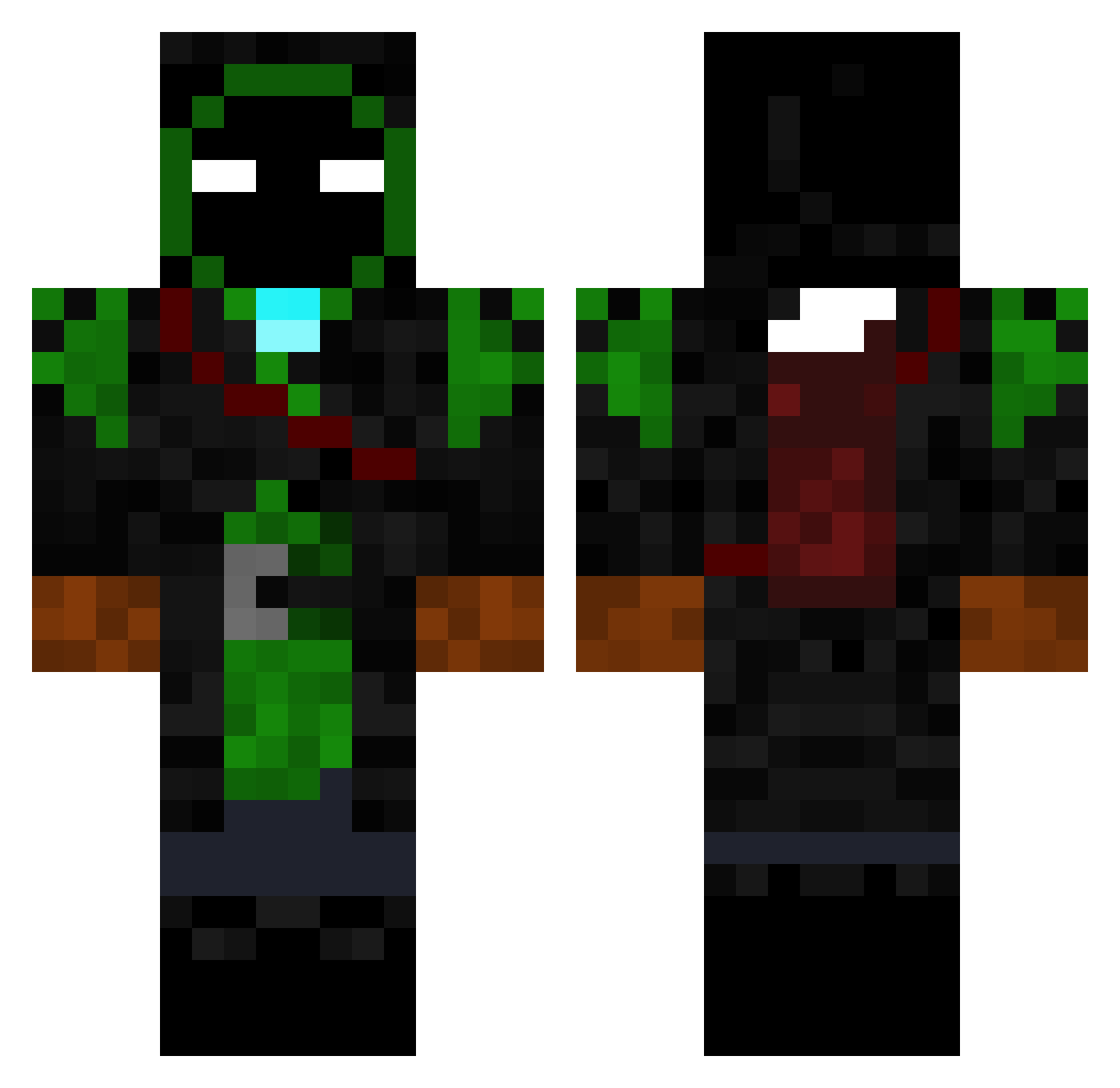Legolas1125 Minecraft skin, front and back view