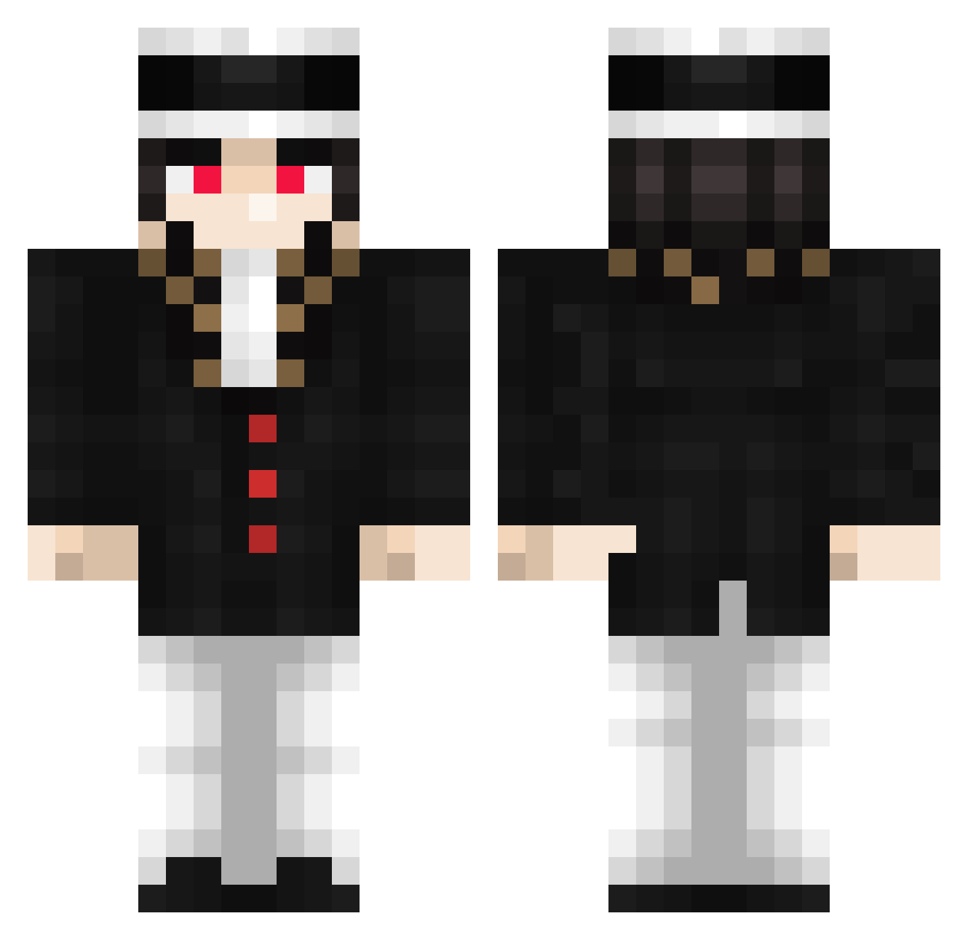 _OJJ Minecraft skin, front and back view