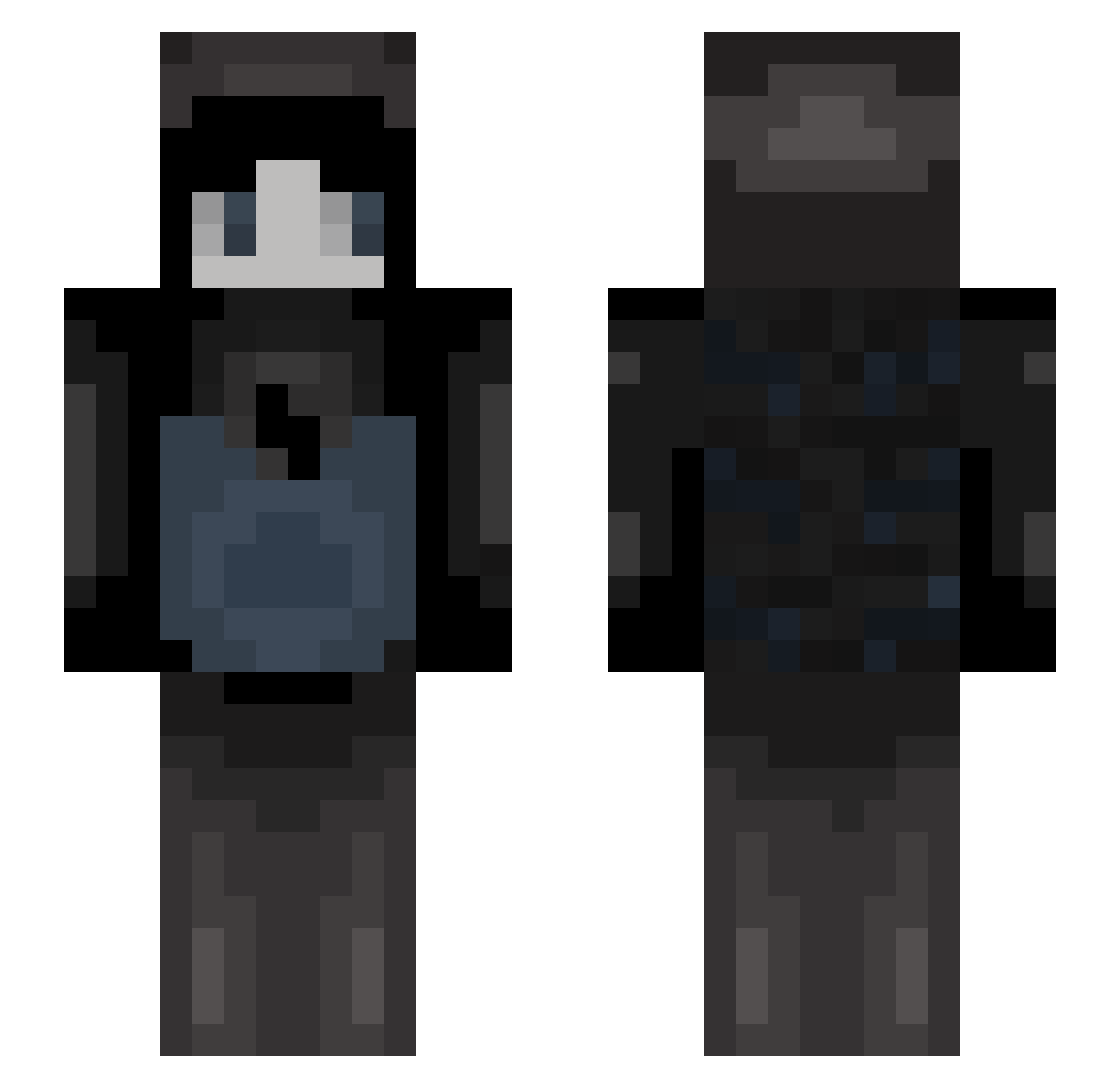 vzde Minecraft skin, front and back view