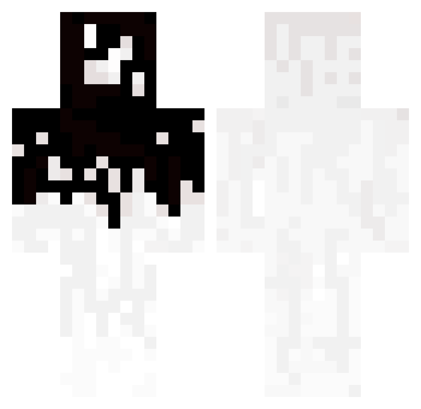Zackmazing Minecraft skin, front and back view