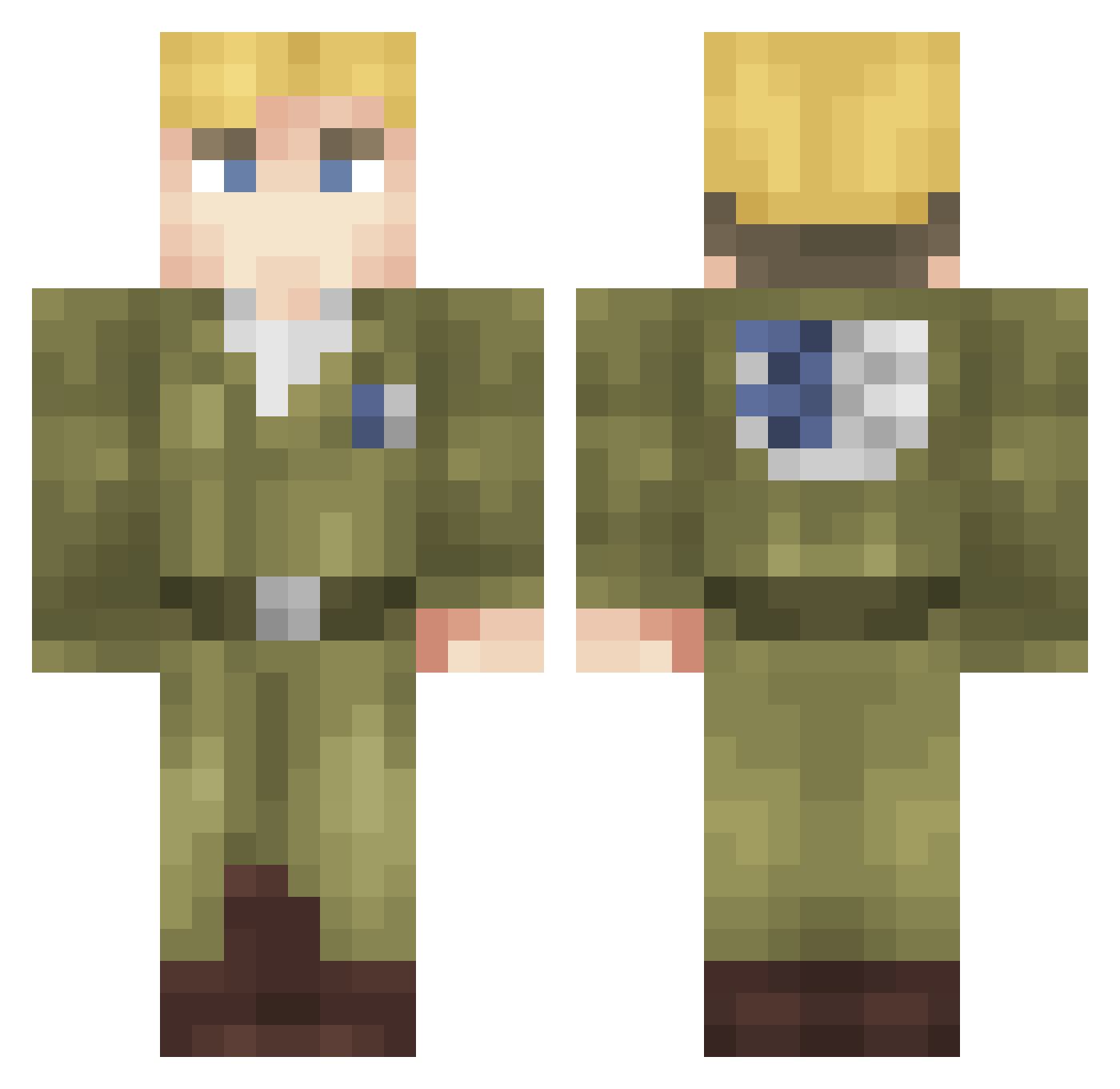 J4GER_ Minecraft skin, front and back view