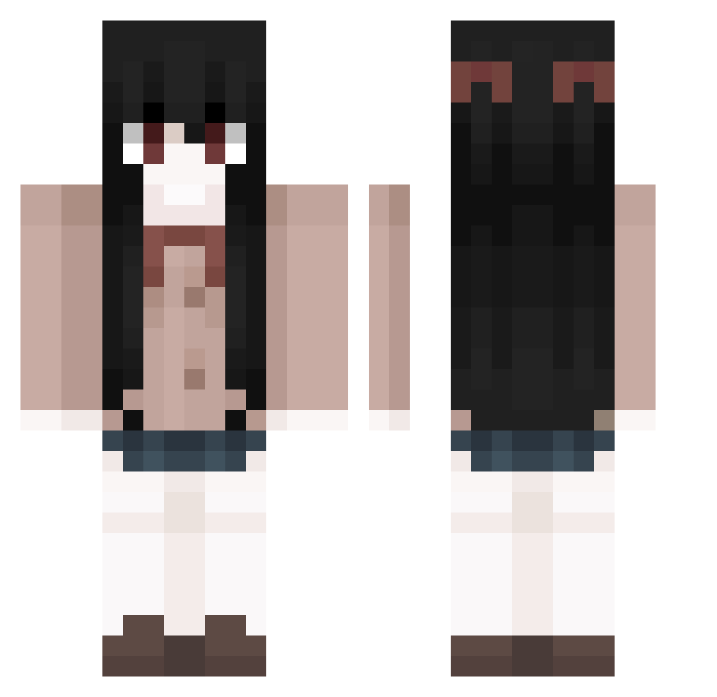 MaxChTo Minecraft skin, front and back view