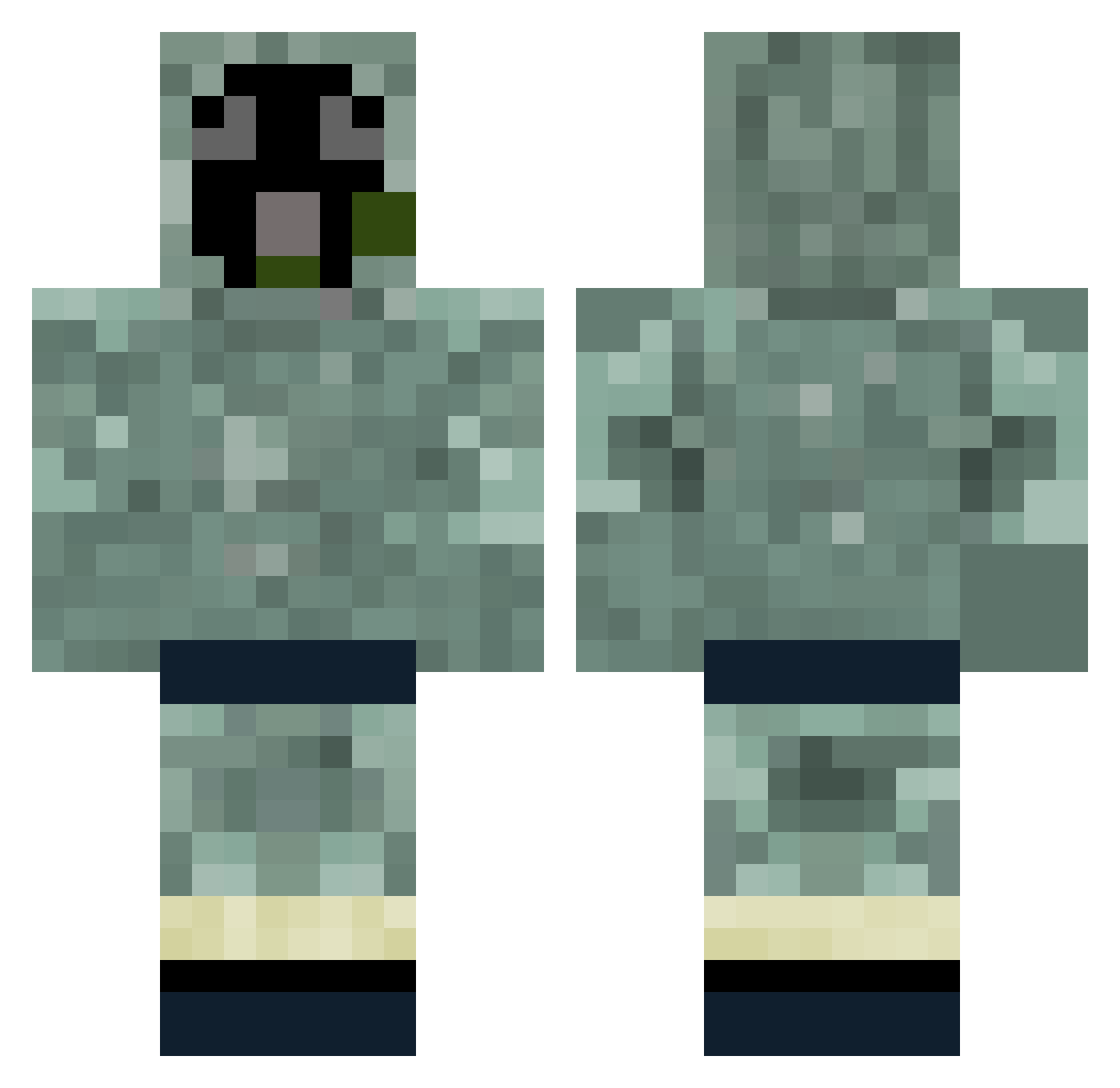 Am241 Minecraft skin, front and back view
