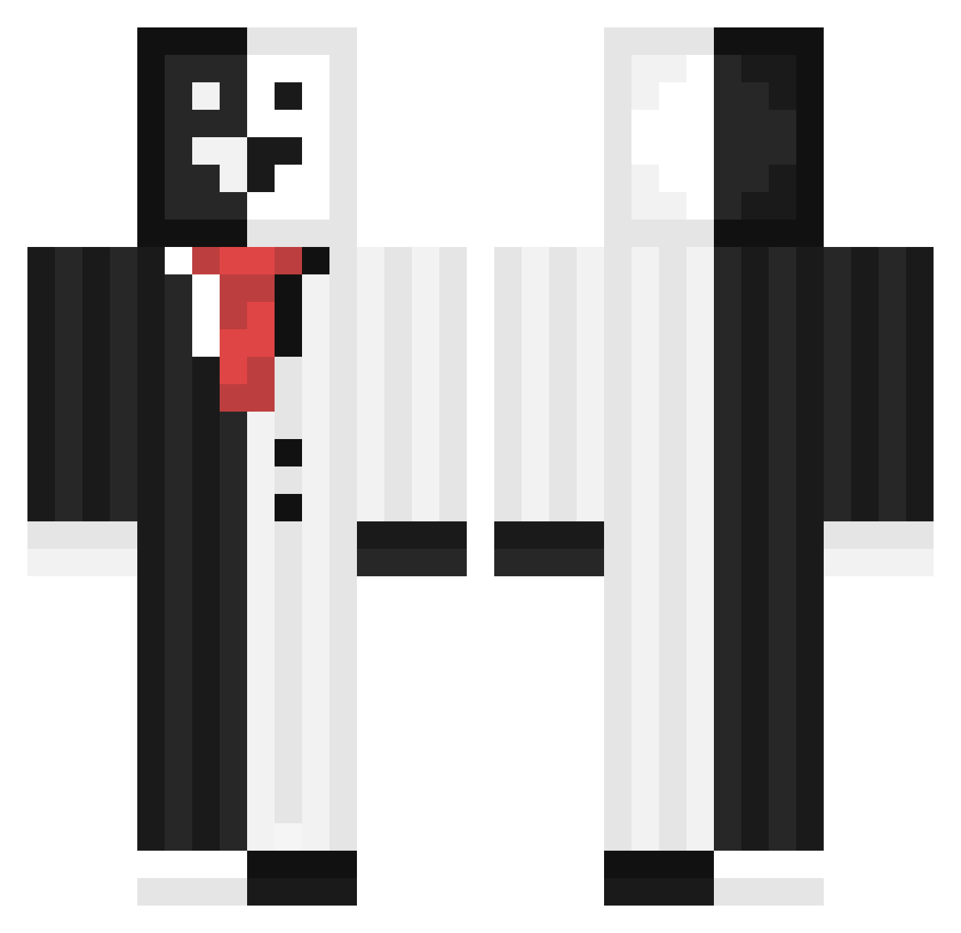 Mikaalius Minecraft skin, front and back view