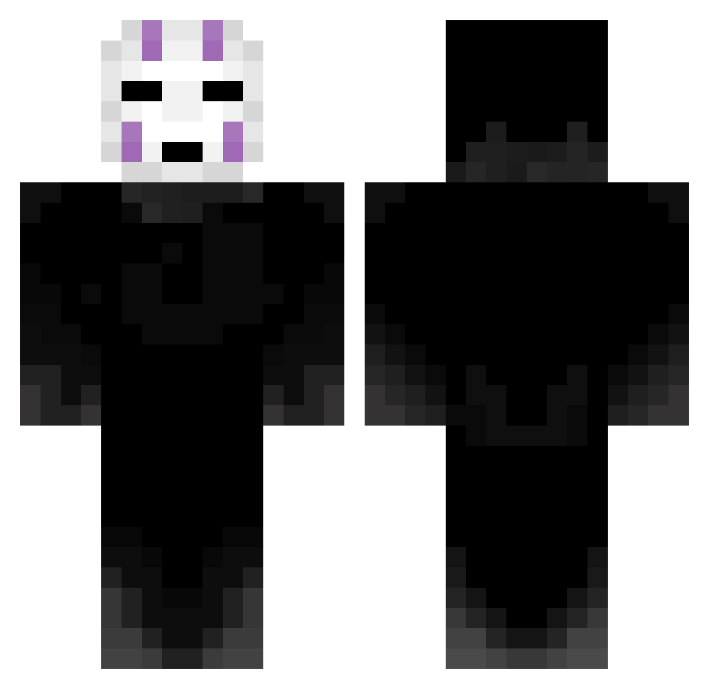 iiXirone Minecraft skin, front and back view