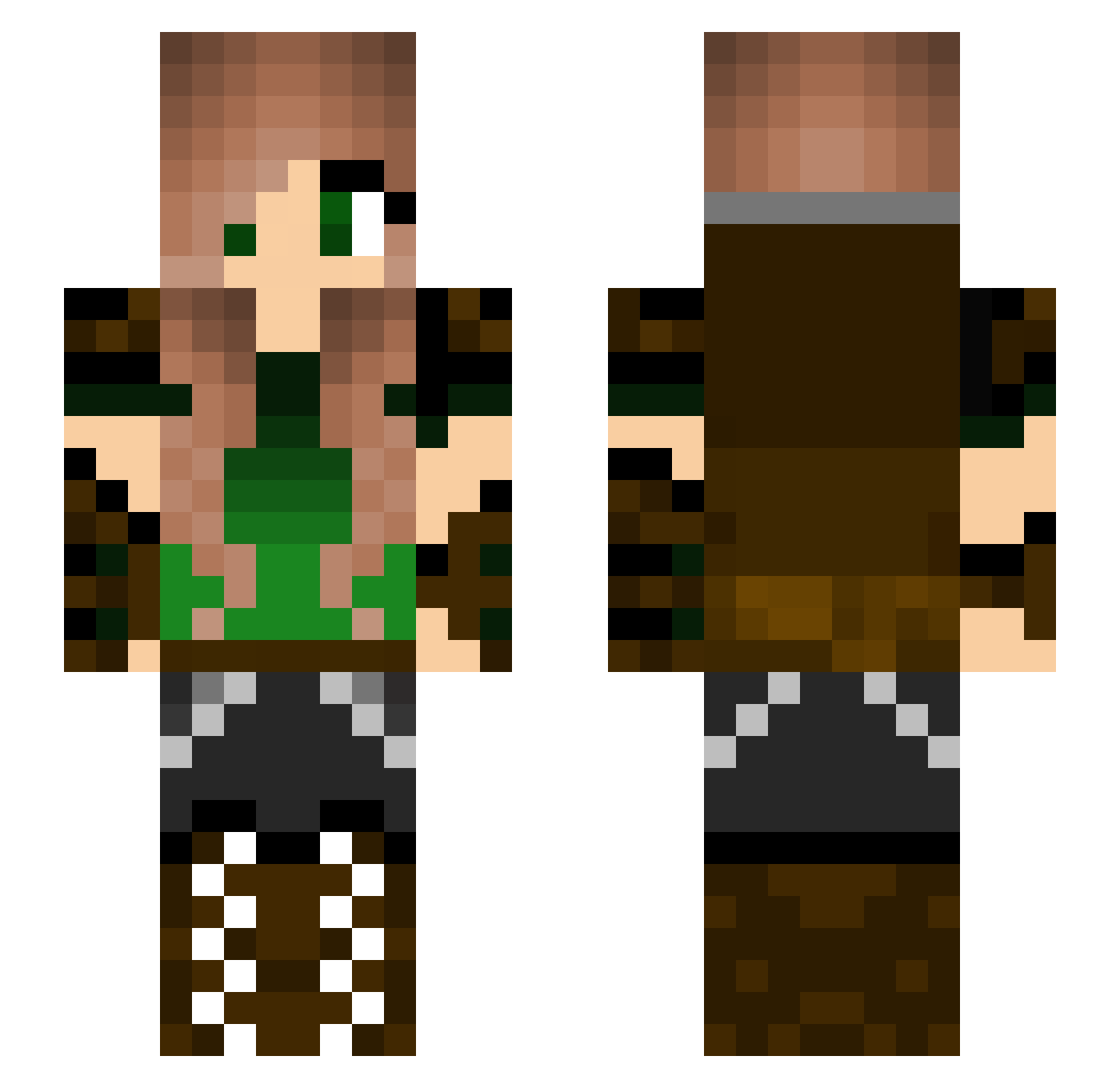 Na112233 Minecraft skin, front and back view