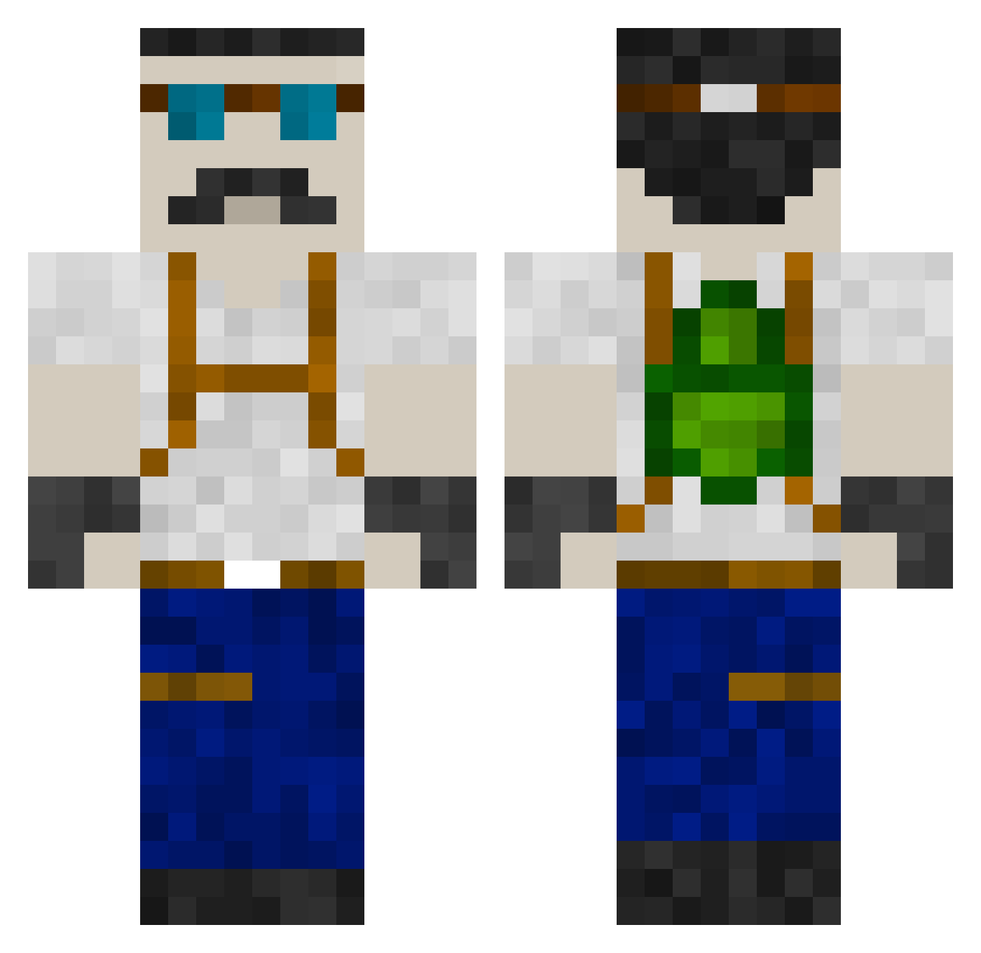Zero___O Minecraft skin, front and back view