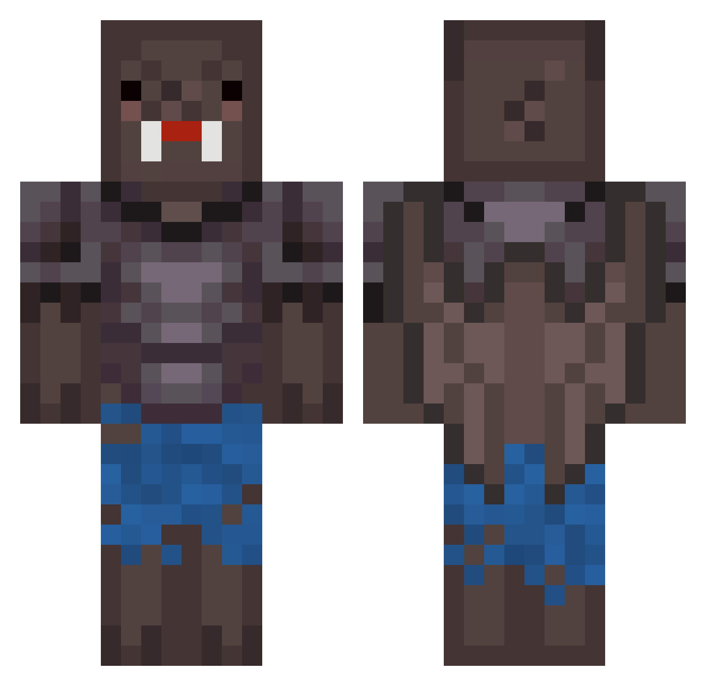 Wonderous_Walrus Minecraft skin, front and back view