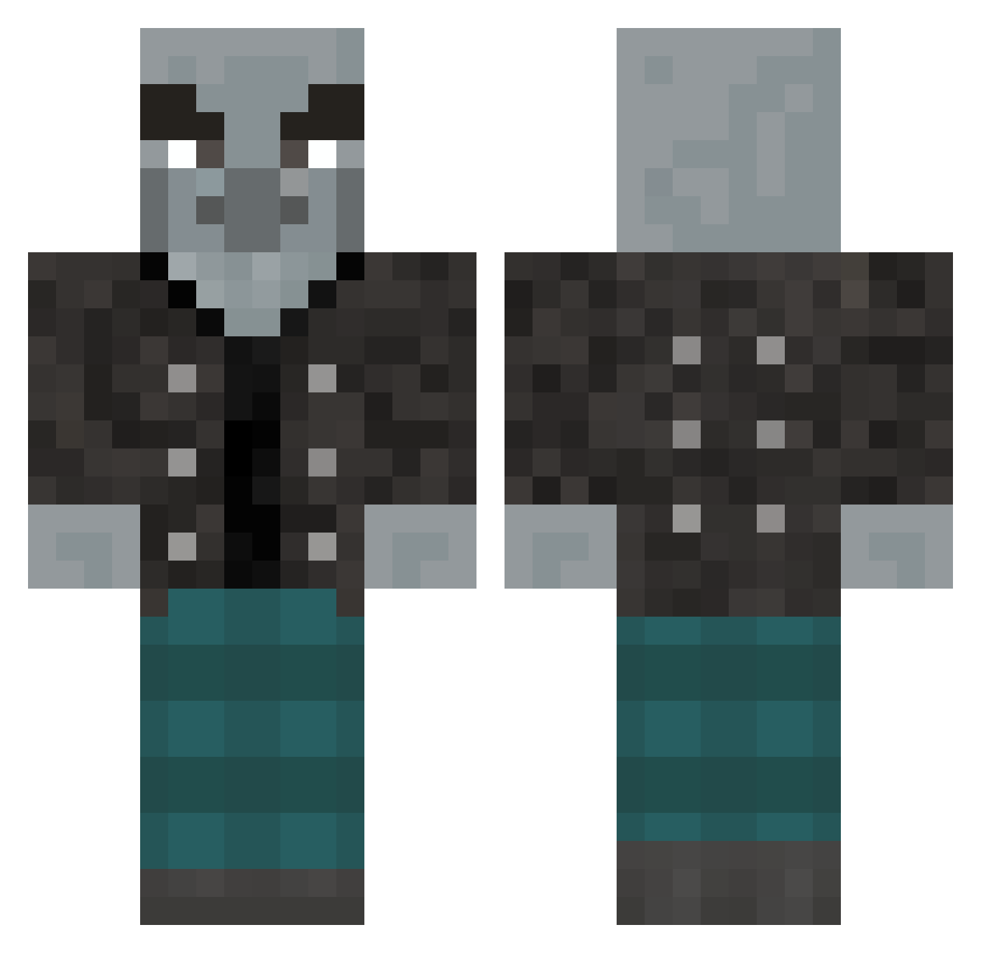 ZengDarLun Minecraft skin, front and back view
