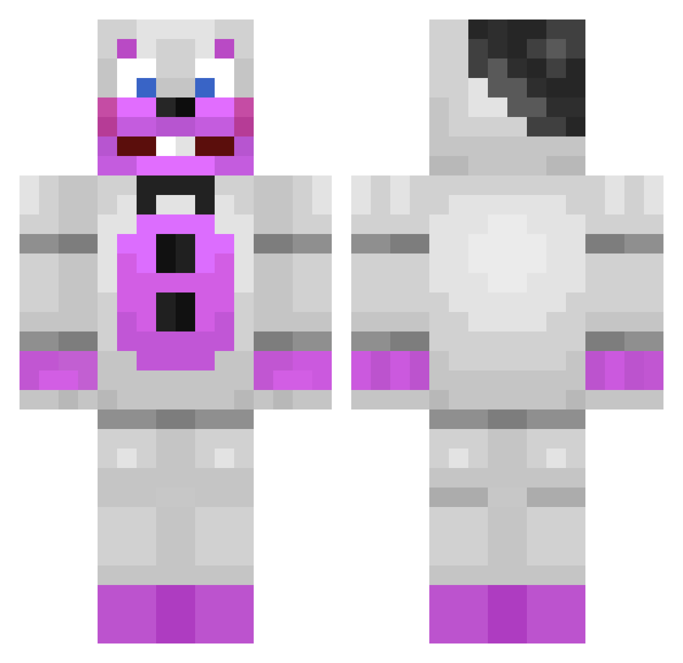 Hazeq_ Minecraft skin, front and back view