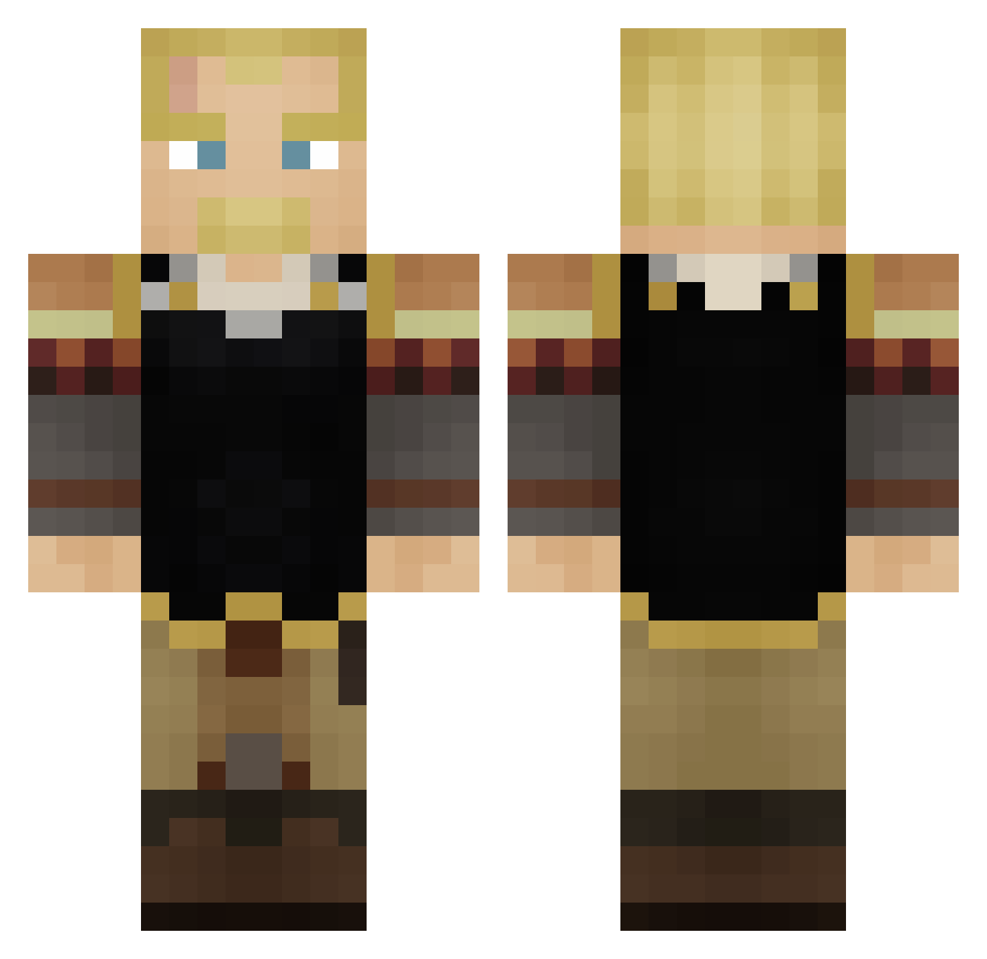 Robot_Dancer_1 Minecraft skin, front and back view