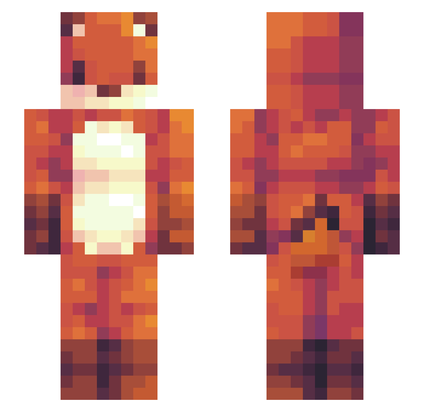 OLL_97 Minecraft skin, front and back view